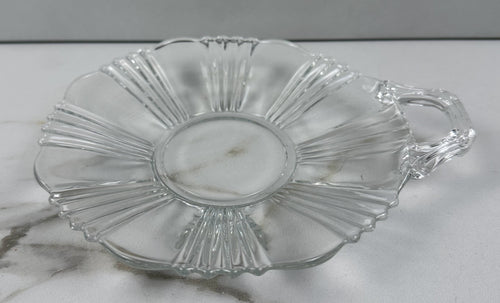 Clear Depression Glass - "Sunray Nappy" Pattern-  Fostoria