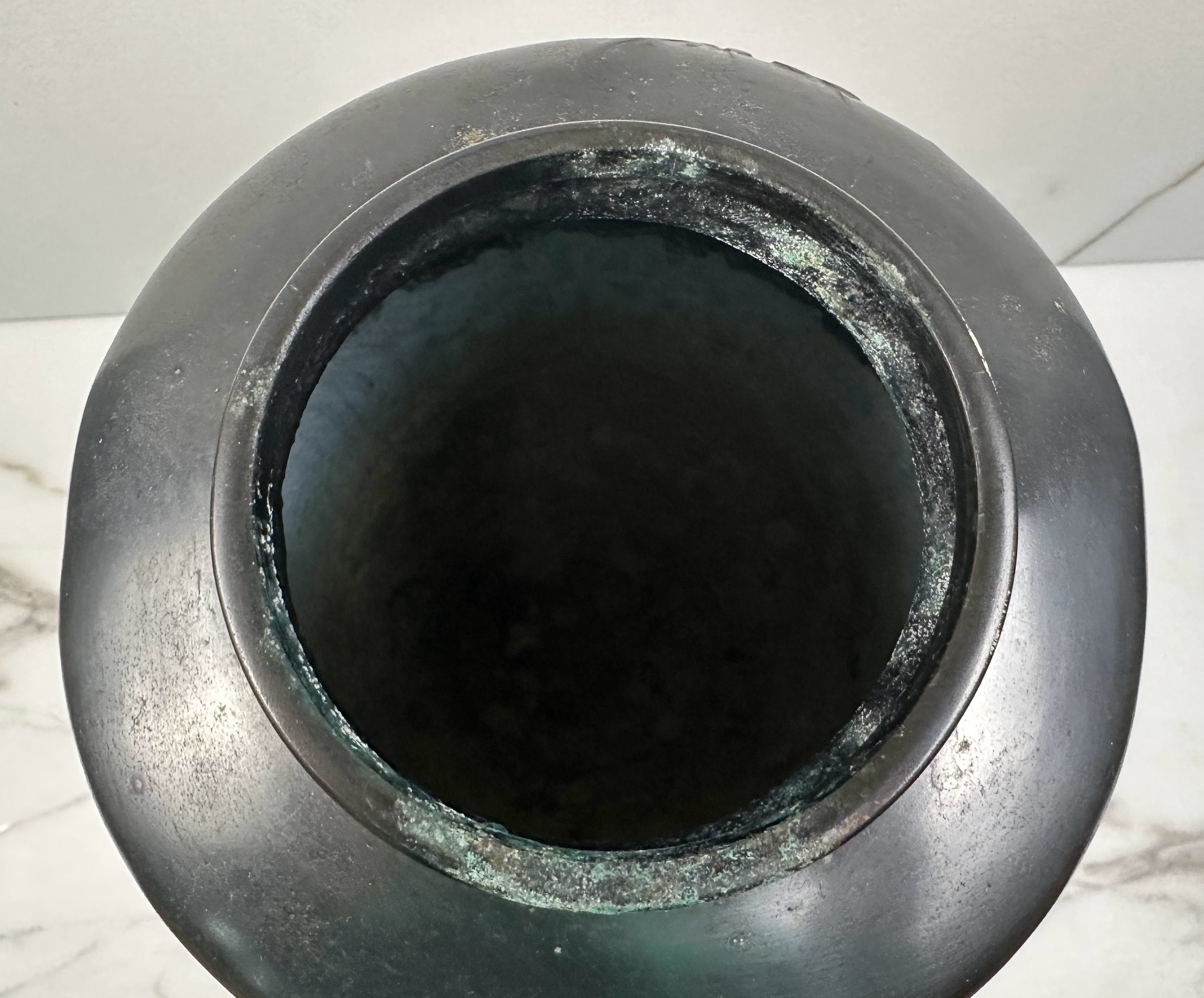 Bronze Finished Chrysanthemum Vase