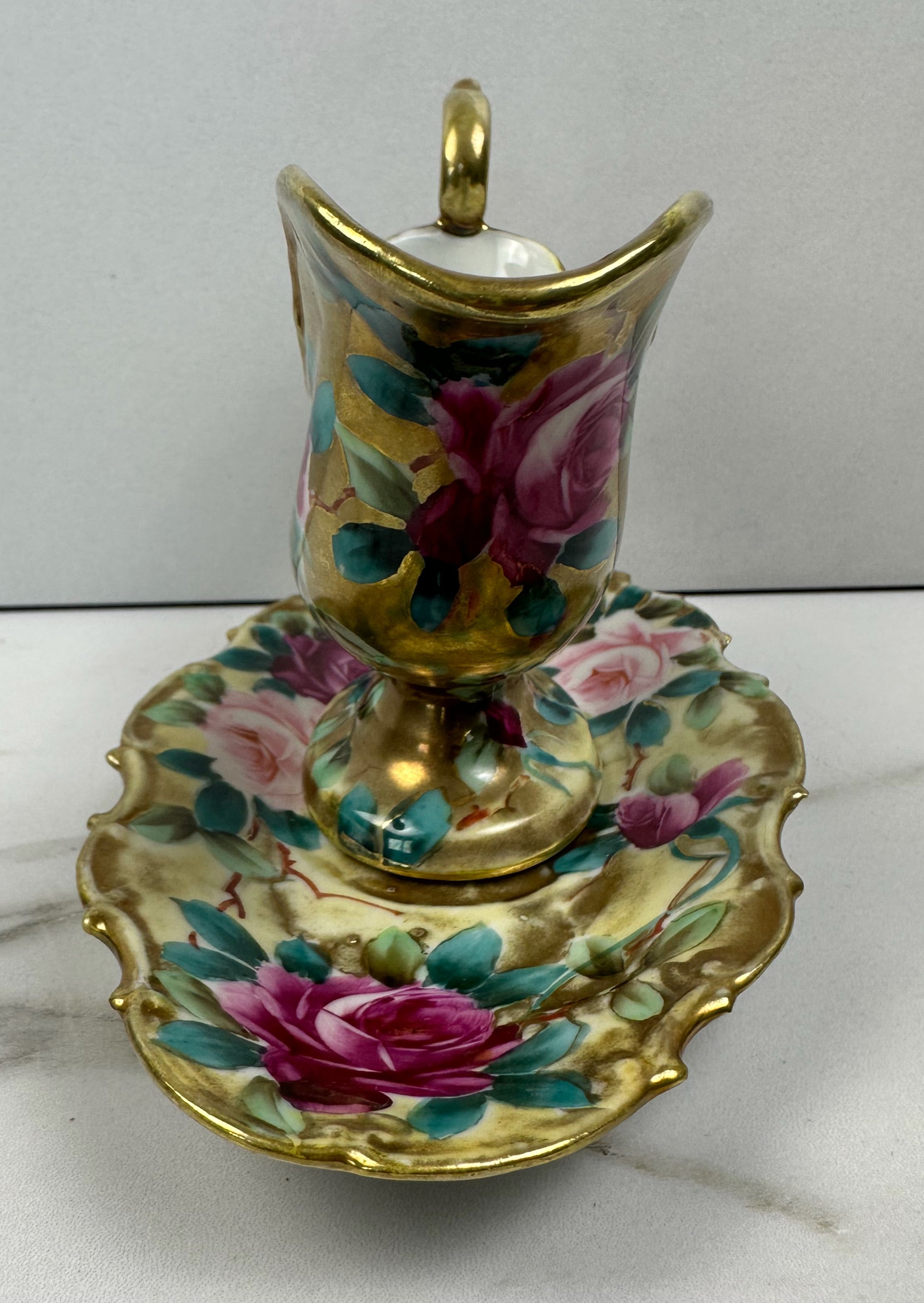 Nippon Hand-Painted Porcelain Gravy Boat