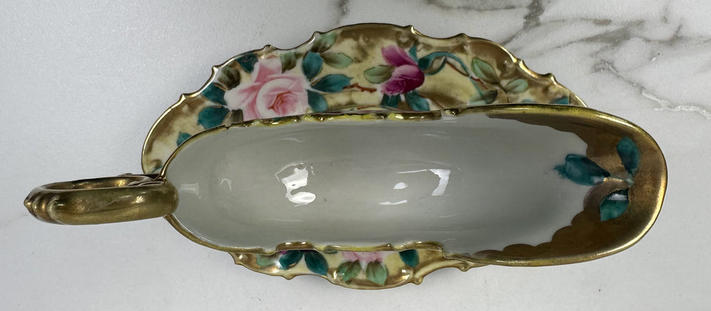 Nippon Hand-Painted Porcelain Gravy Boat