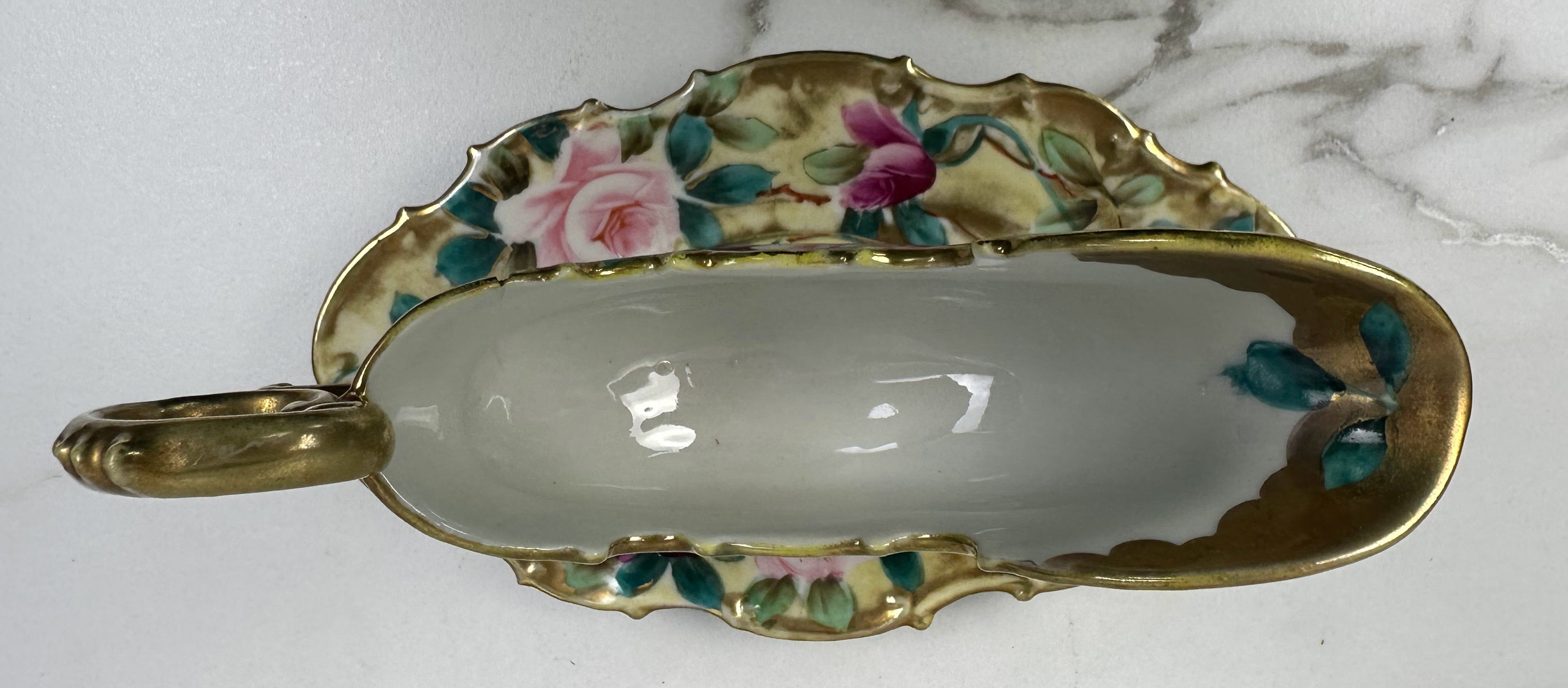 Nippon Hand-Painted Porcelain Gravy Boat