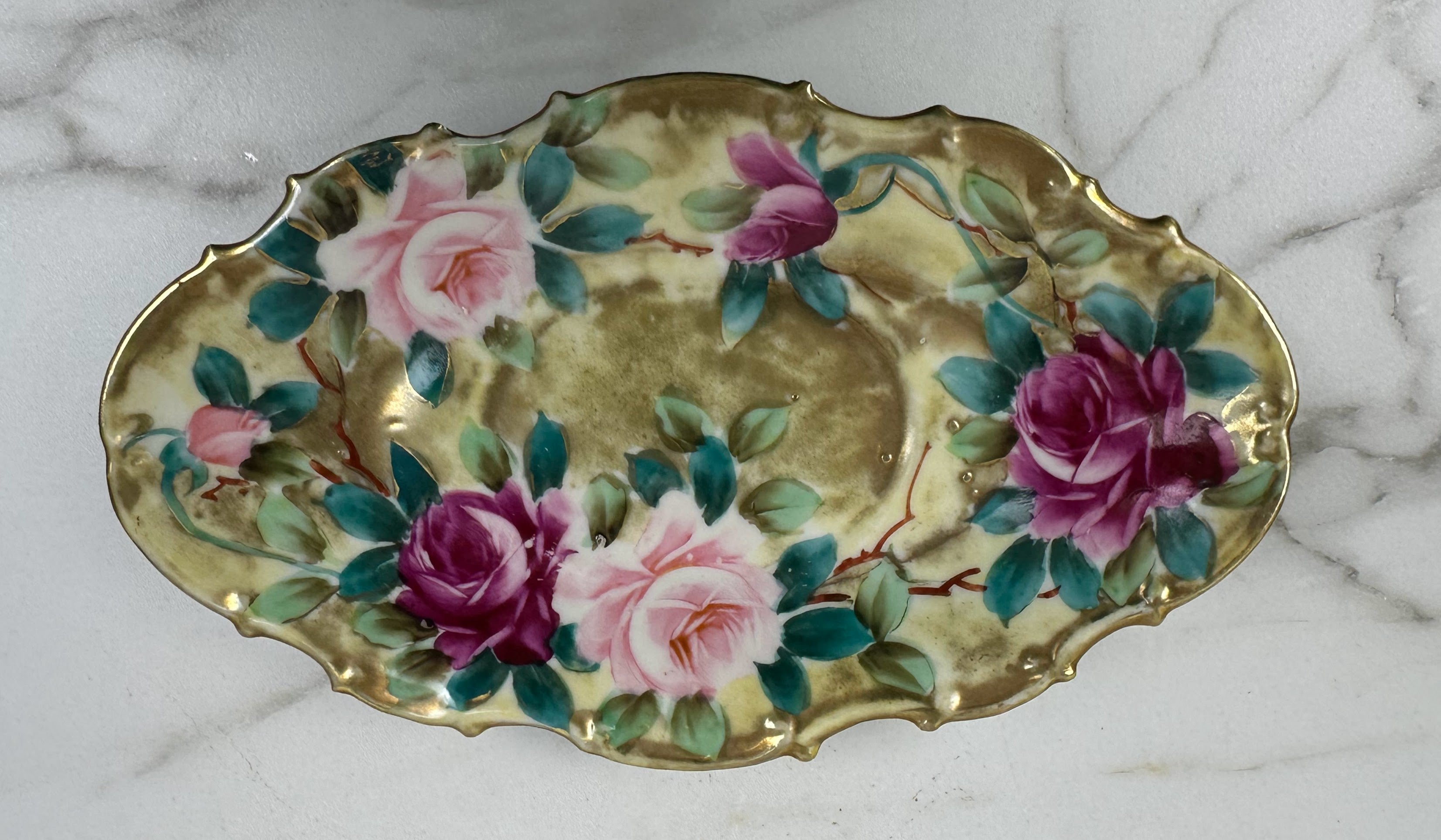 Nippon Hand-Painted Porcelain Gravy Boat