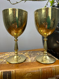 Polished Brass Goblets - Pair