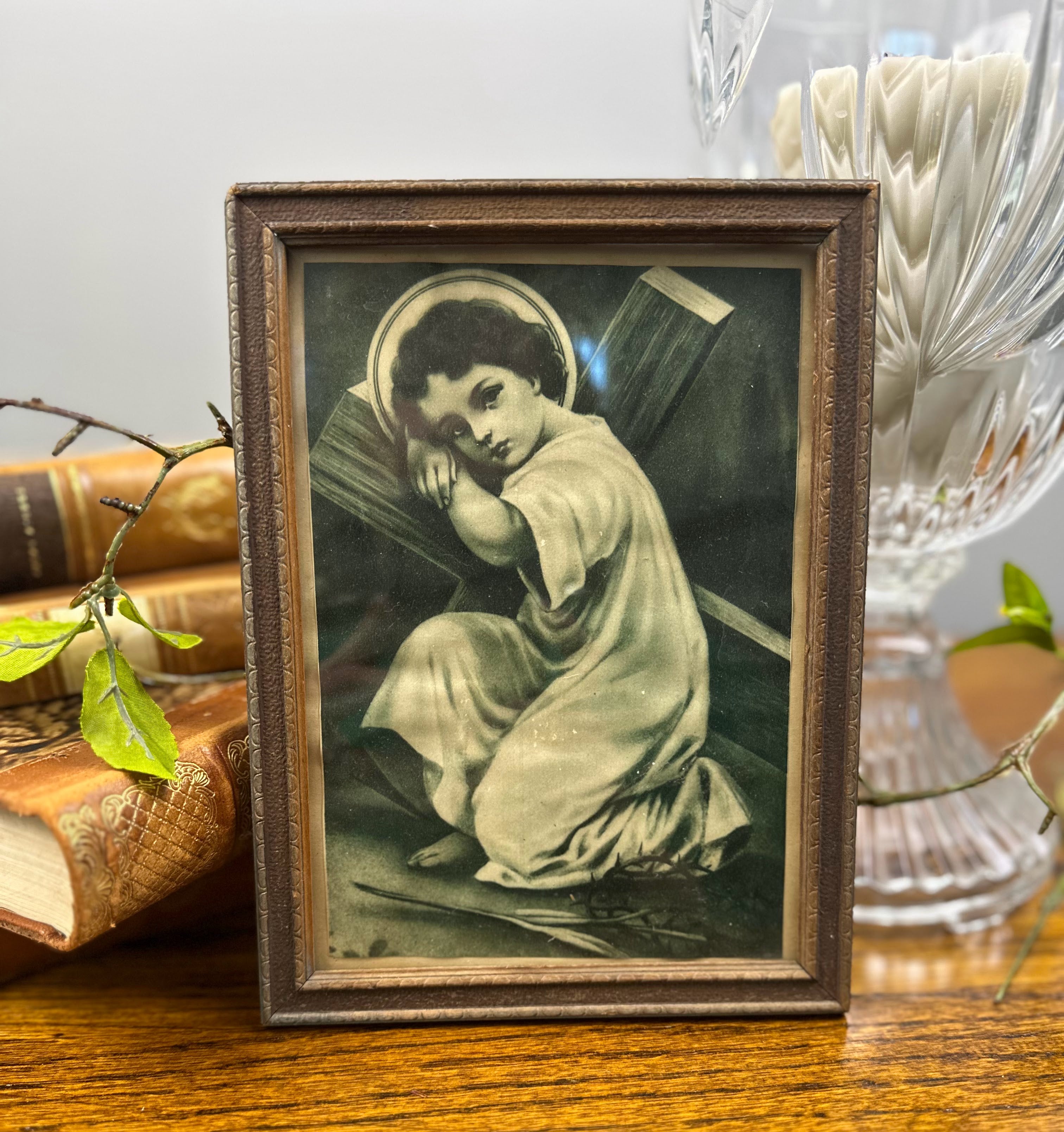 Classical Religious Art: Child with Cross