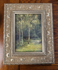 Framed Reproduction Art Print- Trees Landscape in Gold Tone Ornate Frame