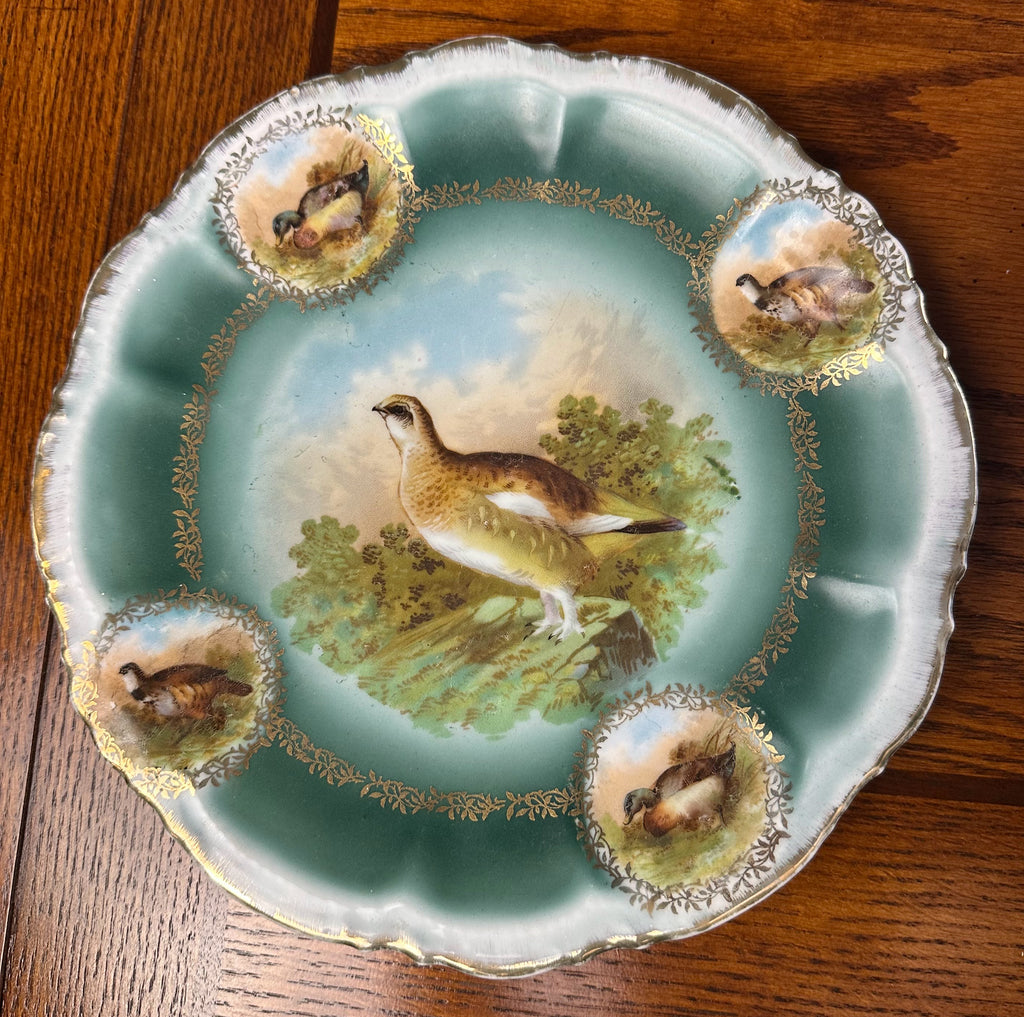 RM Bavaria Hand Painted Naturalist Game Bird Porcelain Plate