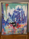 Contemporary Abstract Acrylic on Print Artist Signed - Roman Rozumnyj - Framed