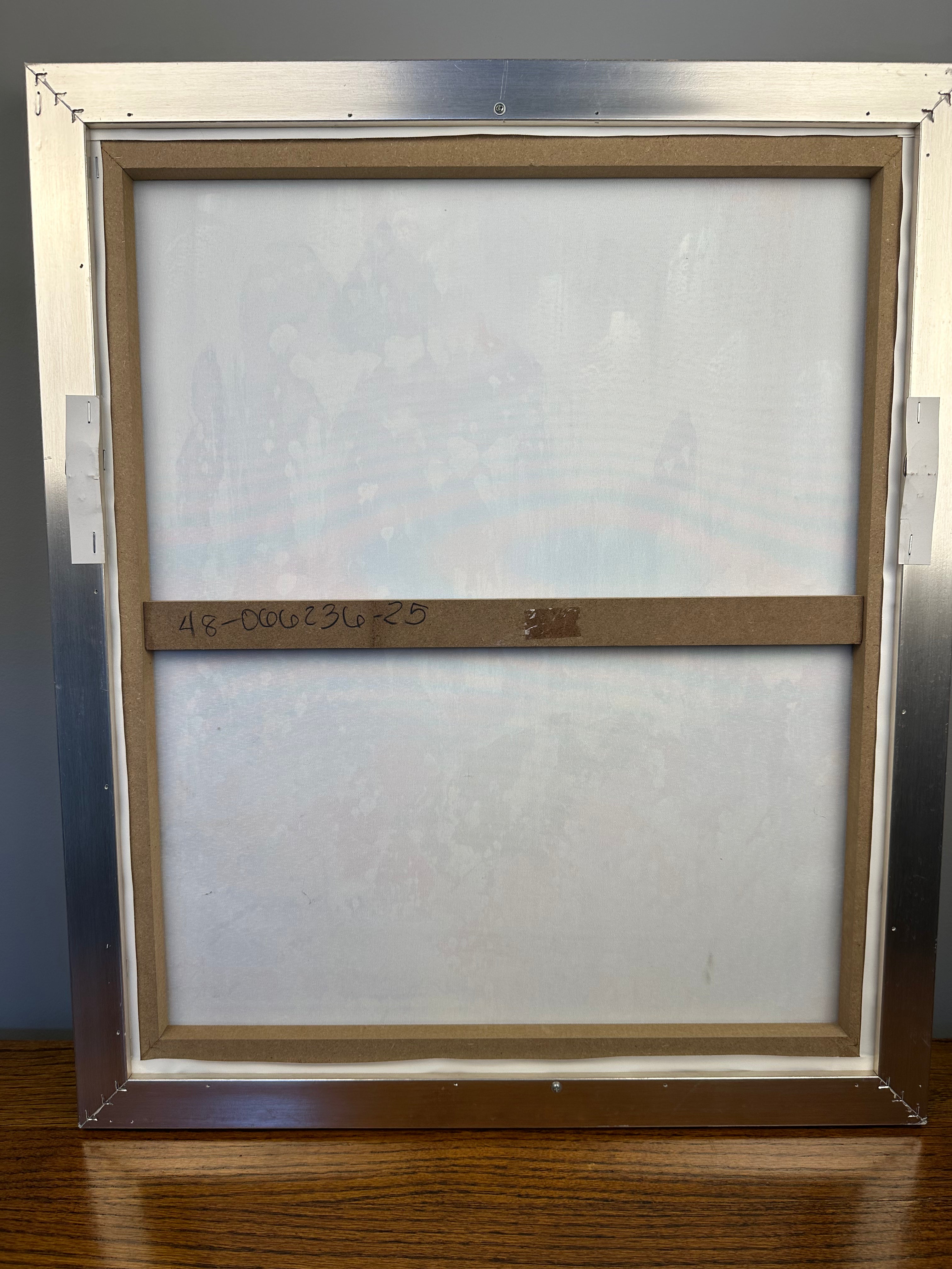 Contemporary Abstract Acrylic on Print Artist Signed  Roman Rozumnyj - Framed