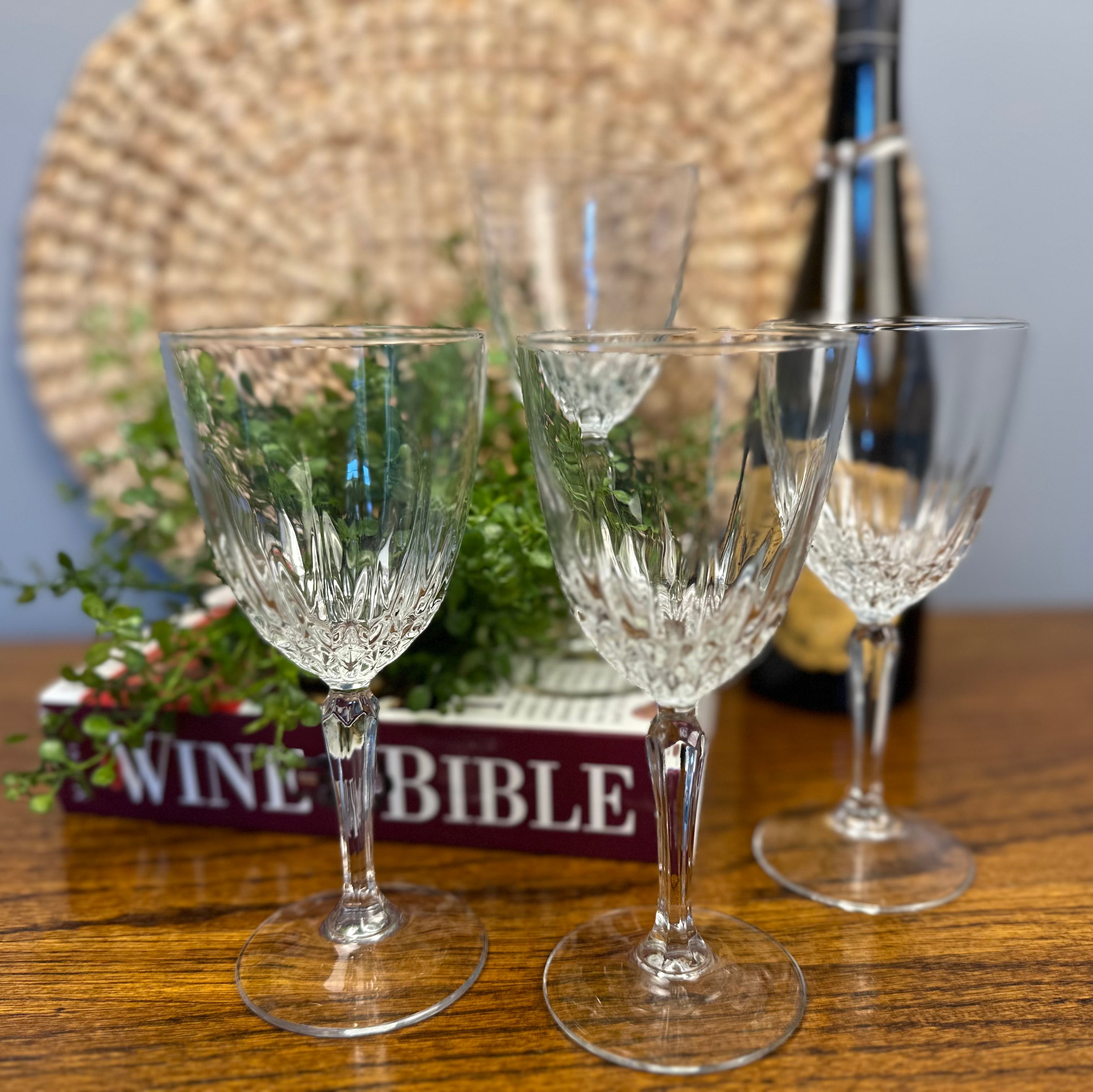 Luminarc Diamant Cristal D'Arques Frances Crystal Wine Glasses