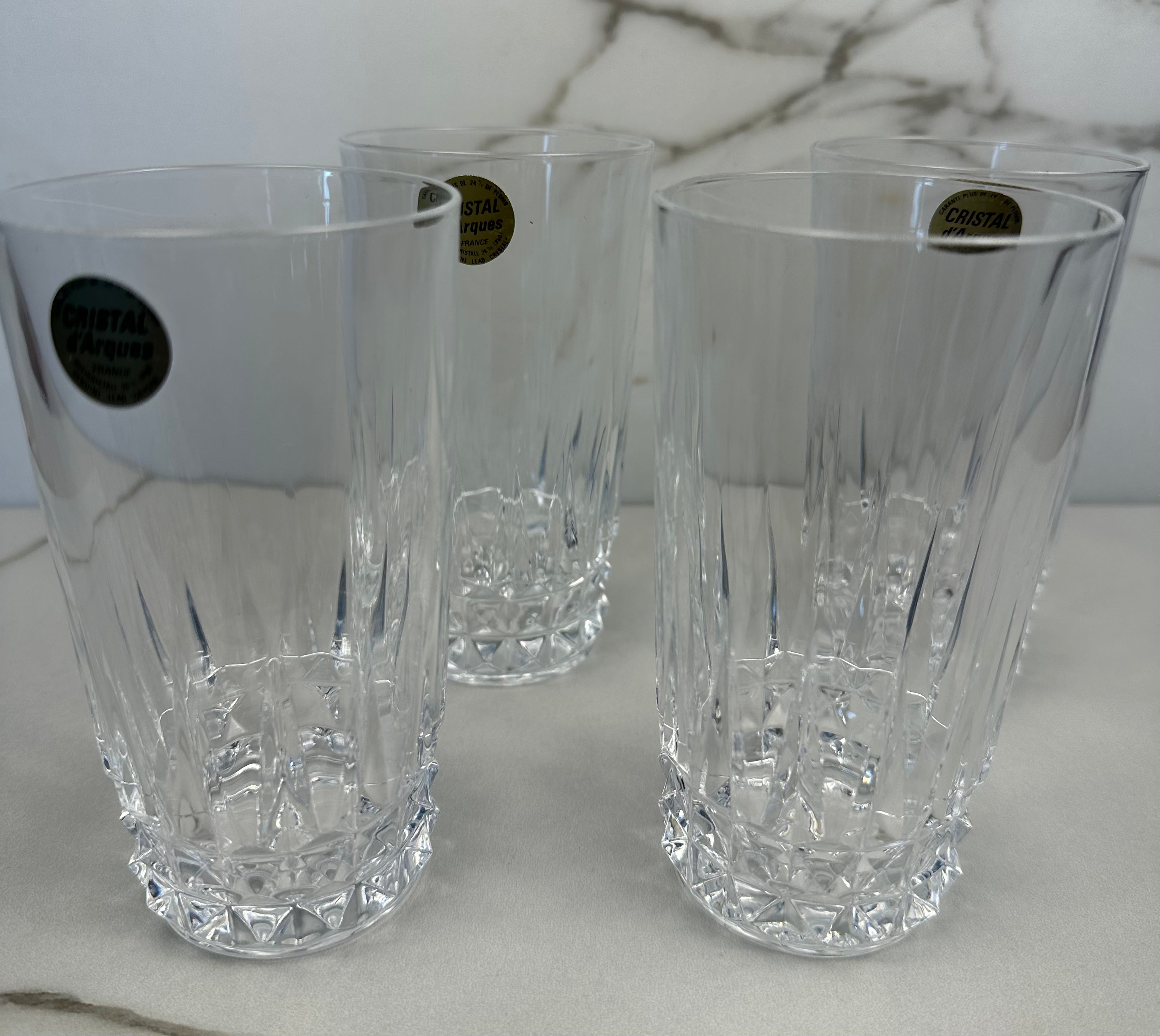 Cristal d'Arques France Barcelona High Ball Glasses