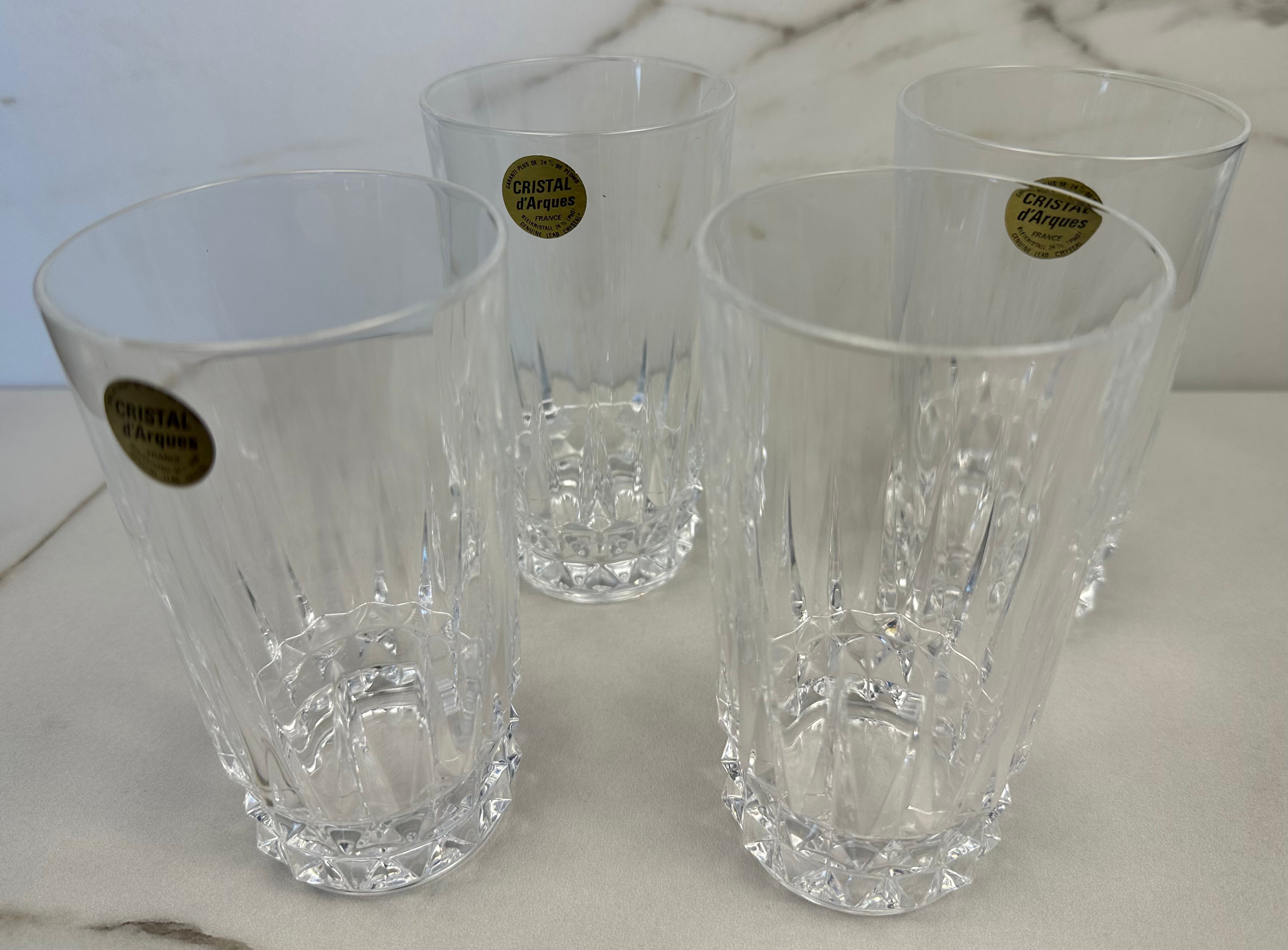 Cristal d'Arques France Barcelona High Ball Glasses