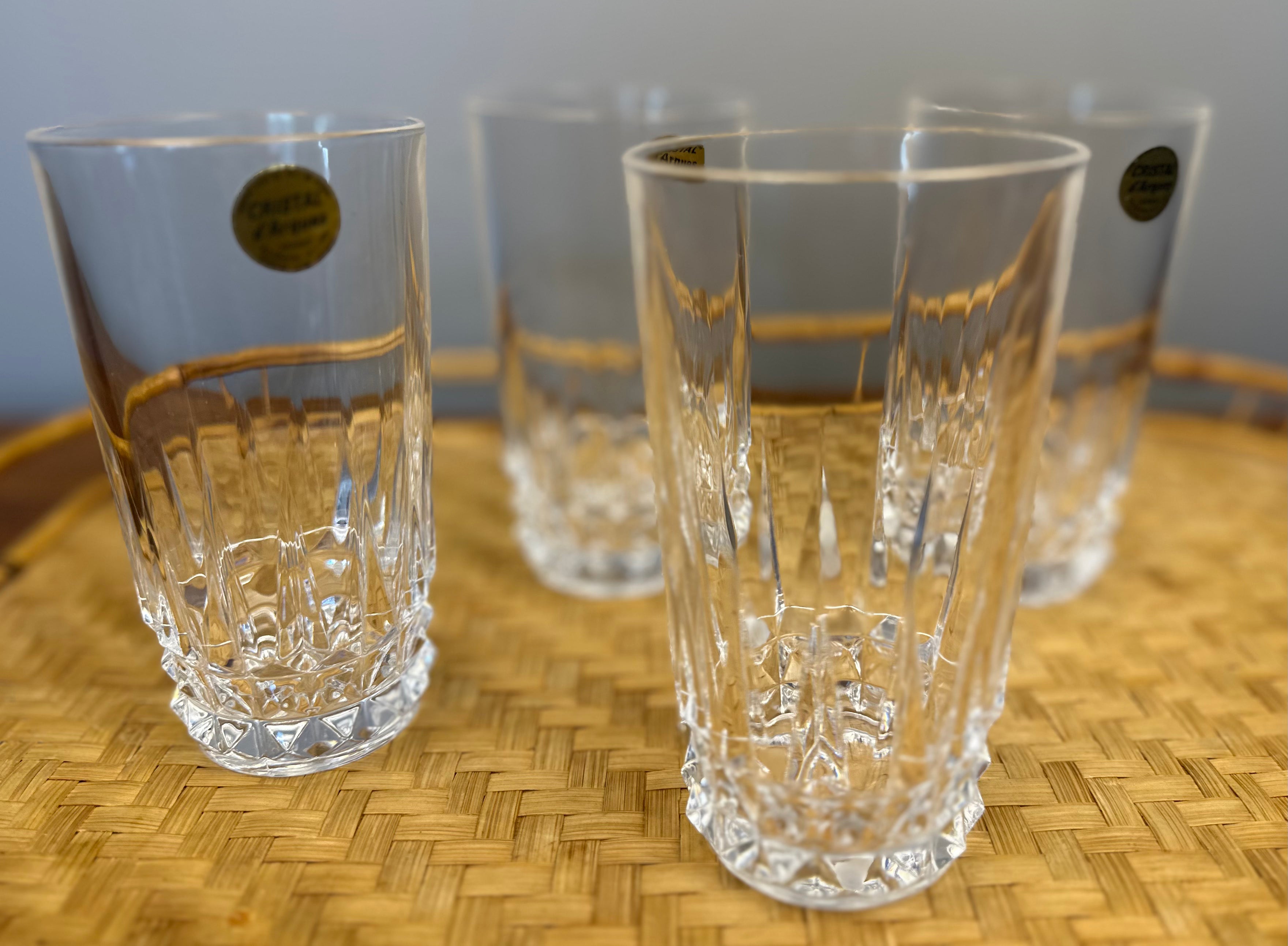 Cristal d'Arques France Barcelona High Ball Glasses