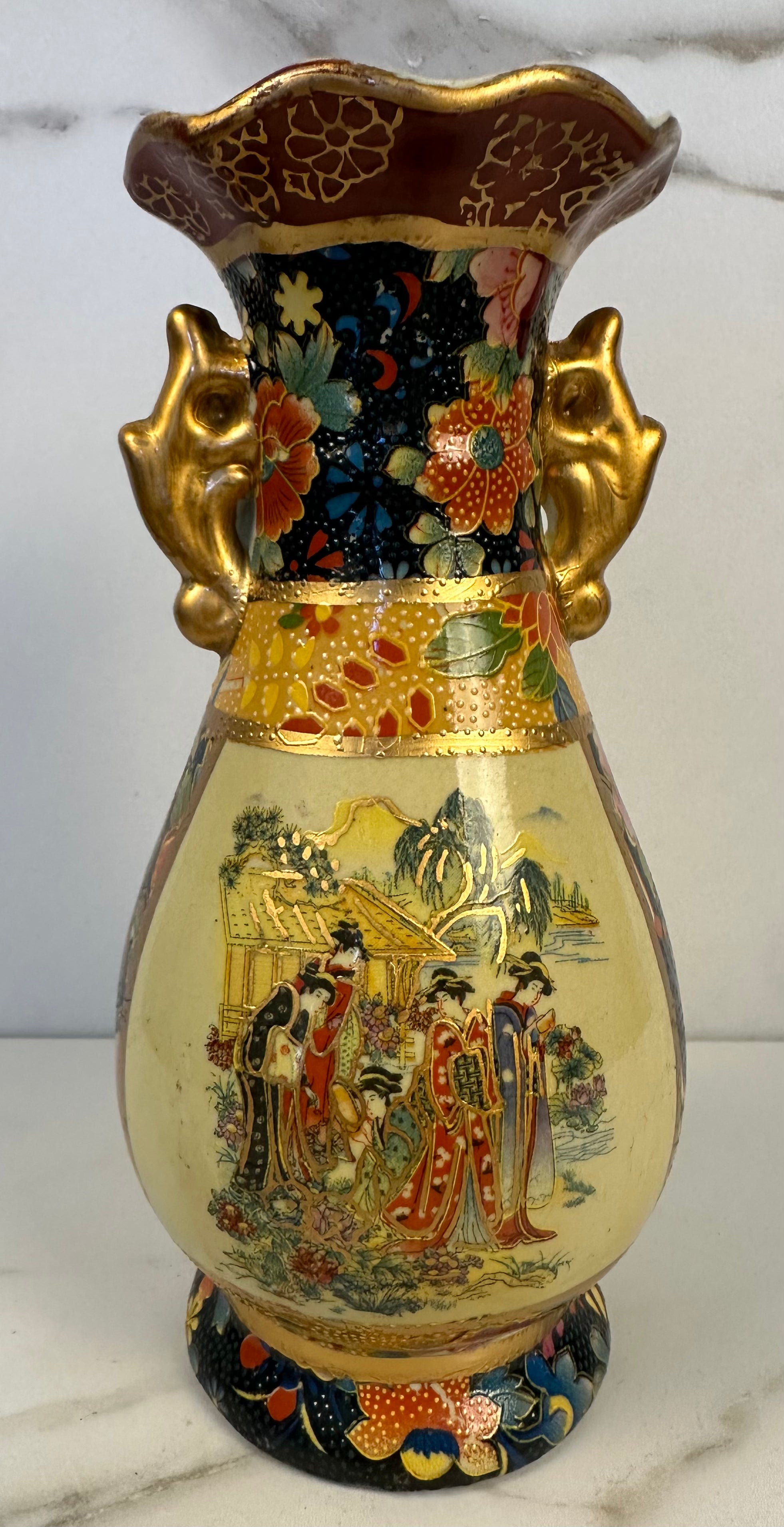 Antique Japanese Satsuma-Style Vase