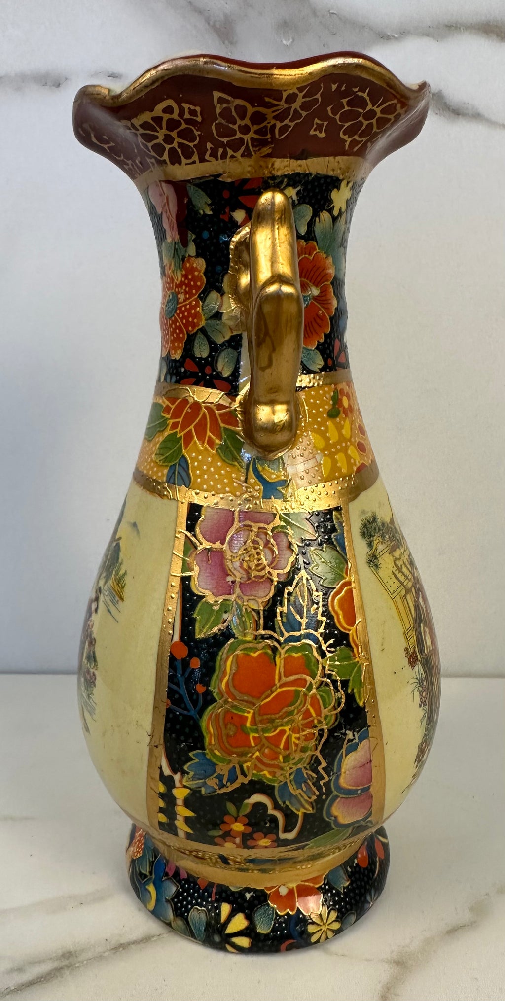 Antique Japanese Satsuma-Style Vase