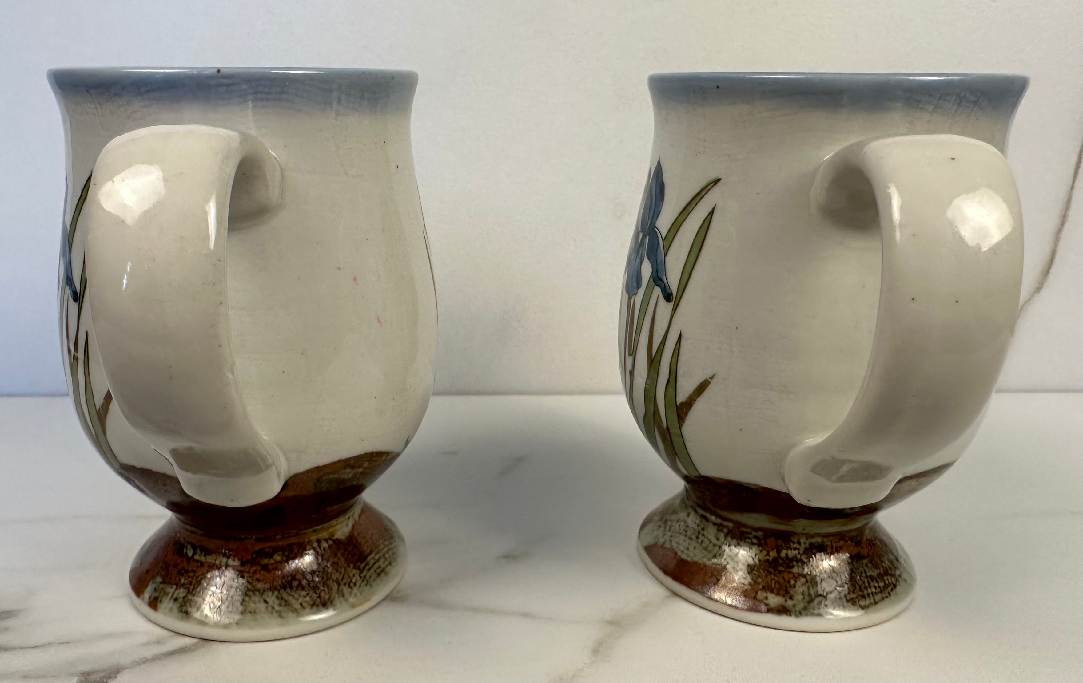 Pair of Otagiri Royal Iris Mugs