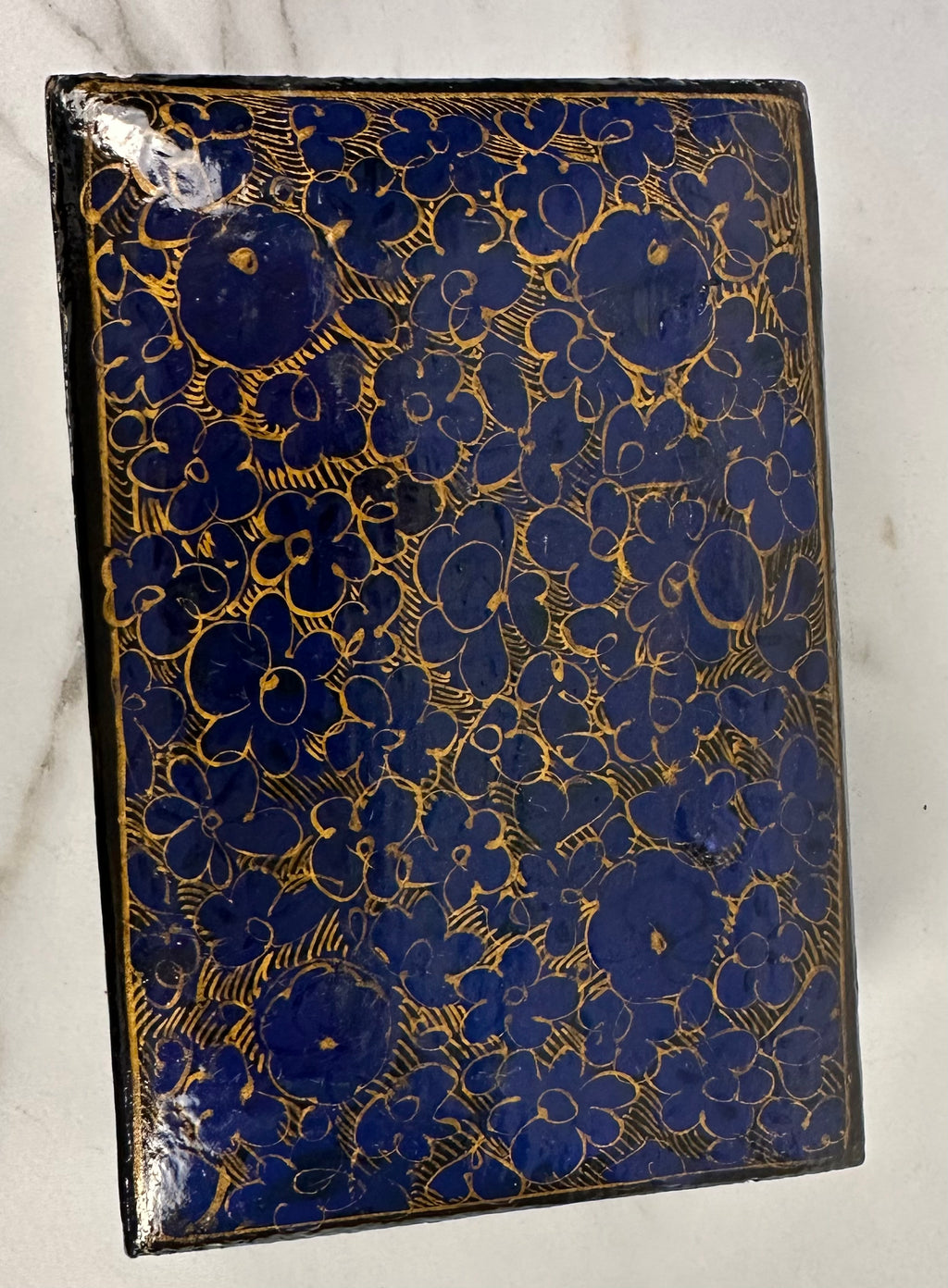 Blue Kashmir Paper Mache Box