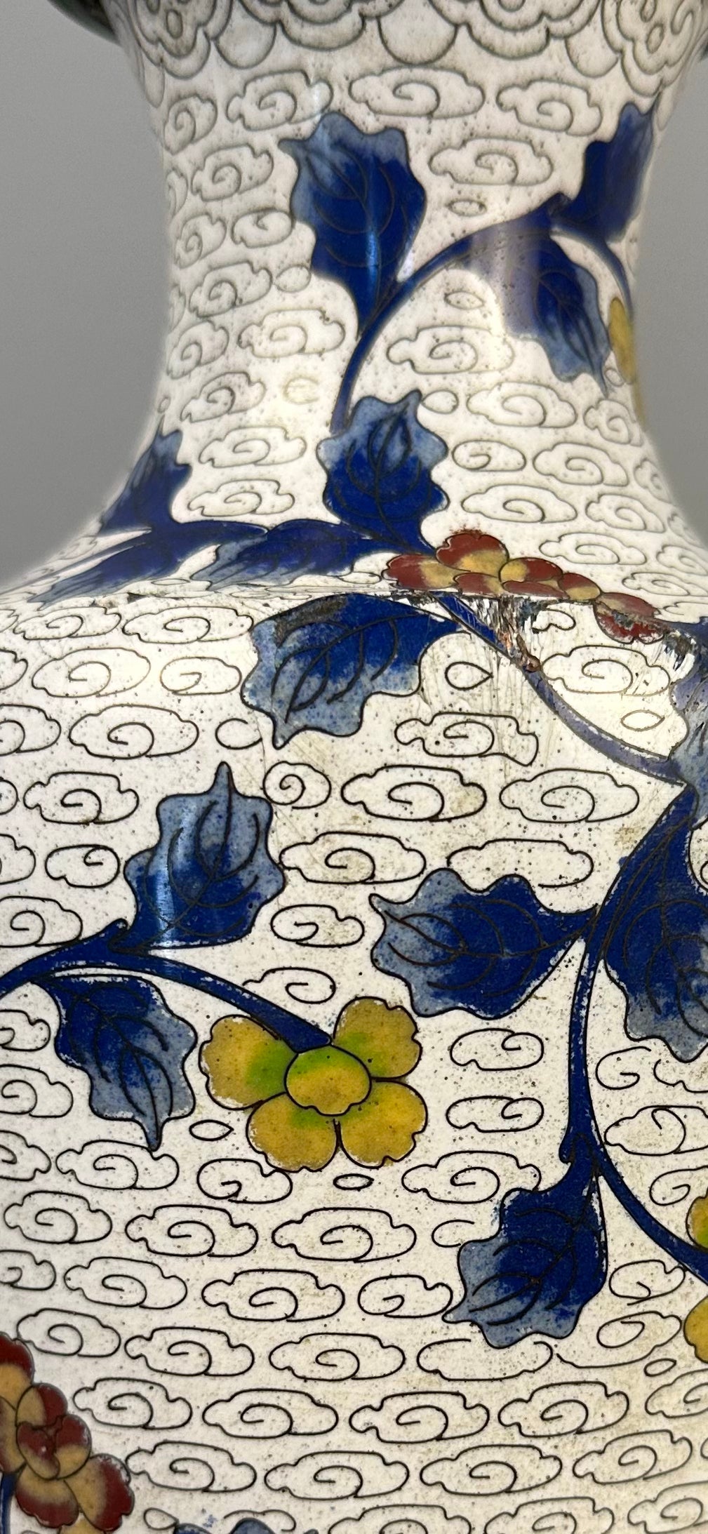 White Cloisonne Lamp