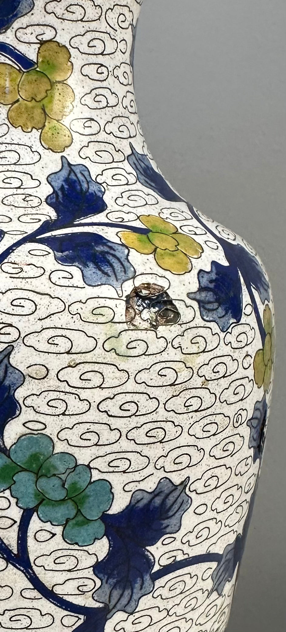 White Cloisonne Lamp