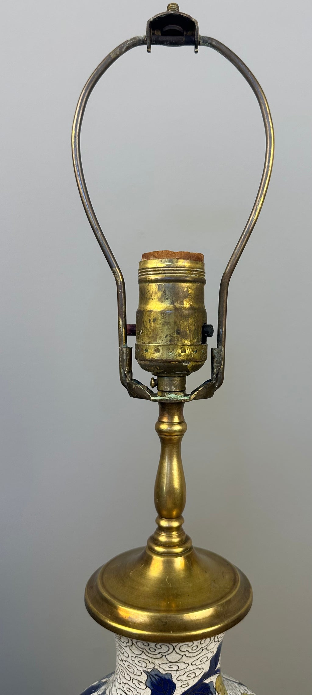 White Cloisonne Lamp
