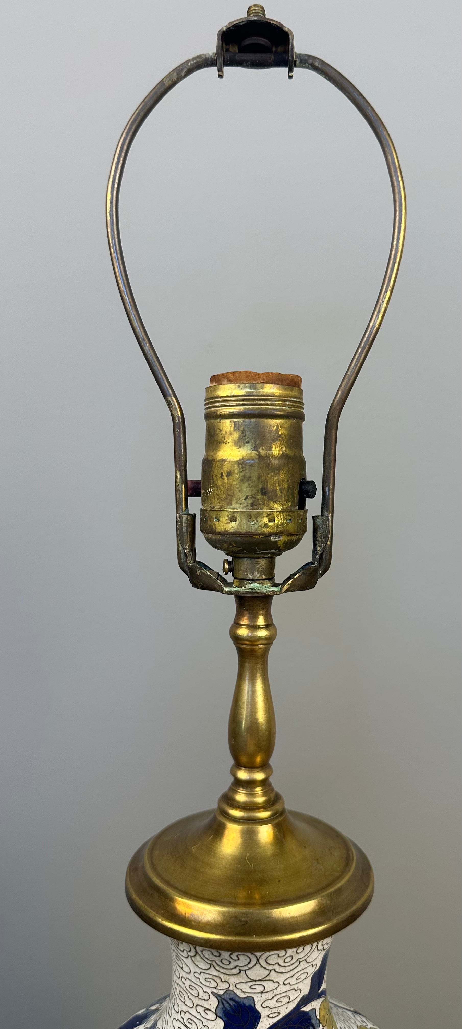 White Cloisonne Lamp