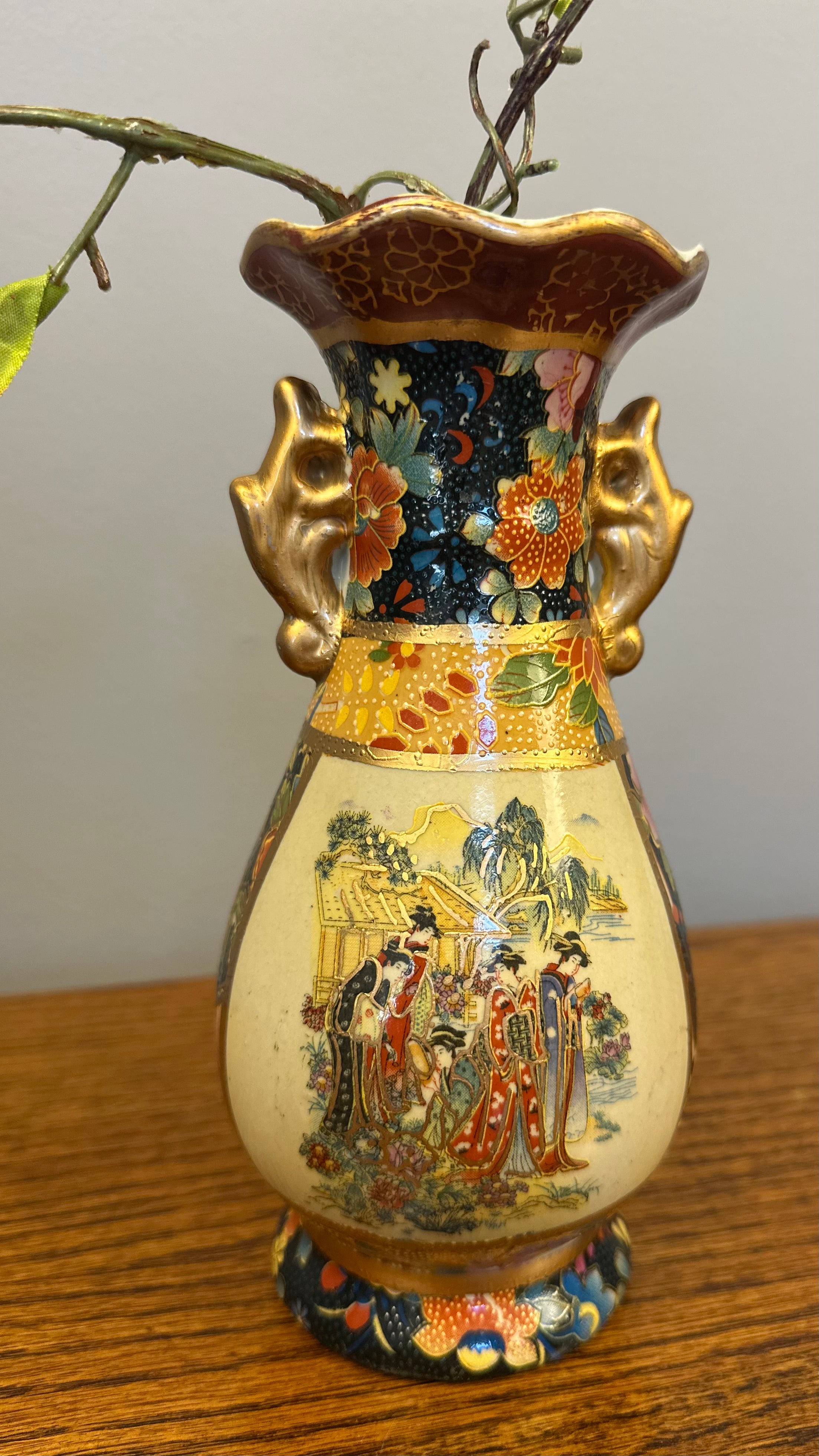 Antique Japanese Satsuma-Style Vase