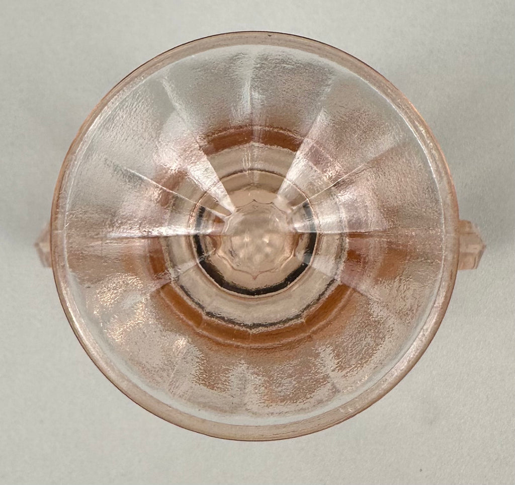 Pink Depression Glass Sugar Bowl – "Block Optic" Hocking Glass Company | Circa 1930–1939