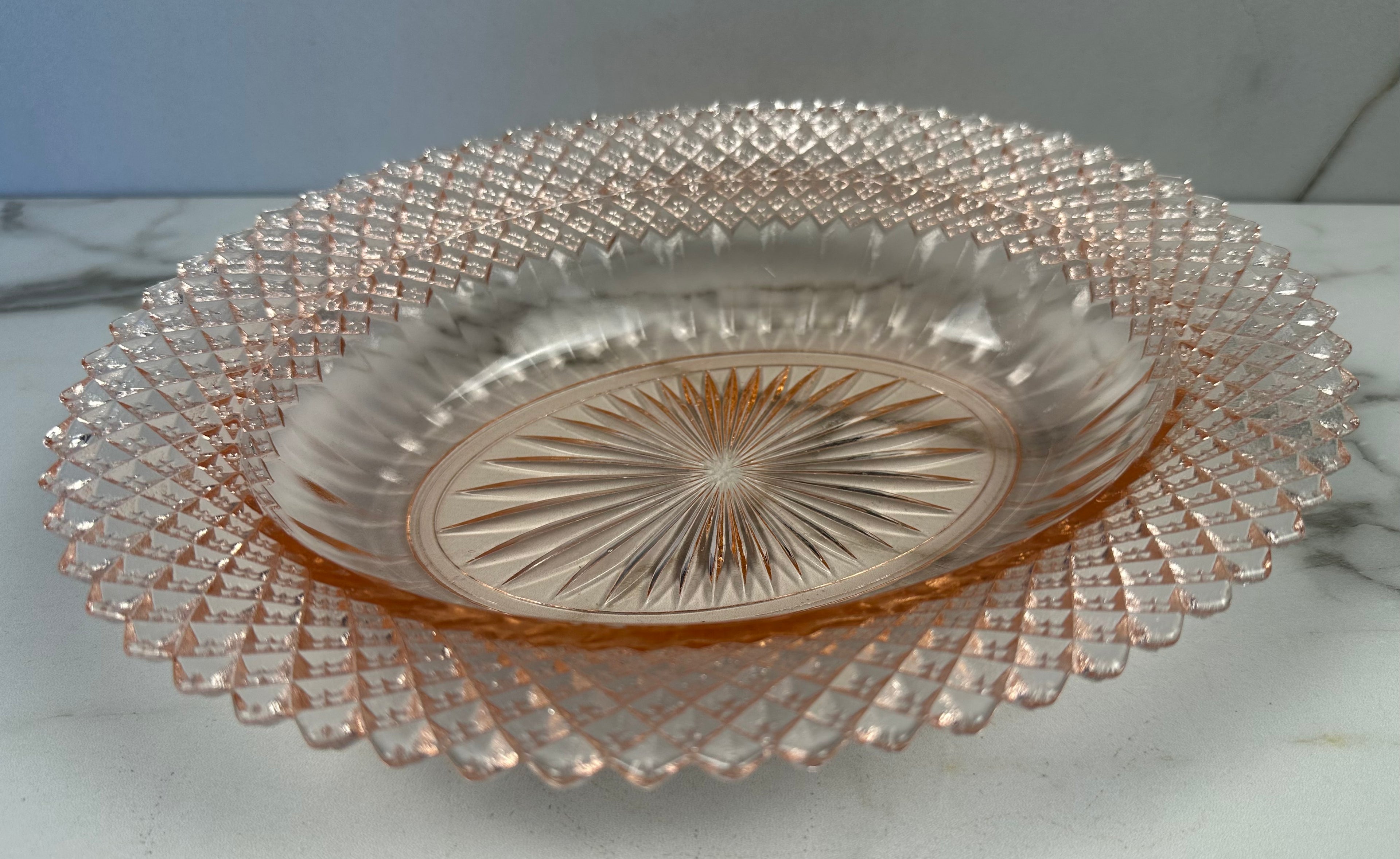 Pink Depression Glass Oblong Dish – “Miss America” Anchor Hocking Company | Circa 1935-1938