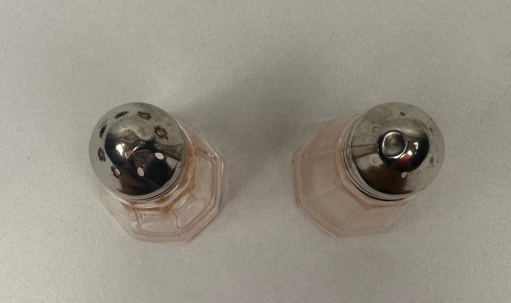 Pink Depression Glass Salt and Pepper Shakers - Hazel Atlas