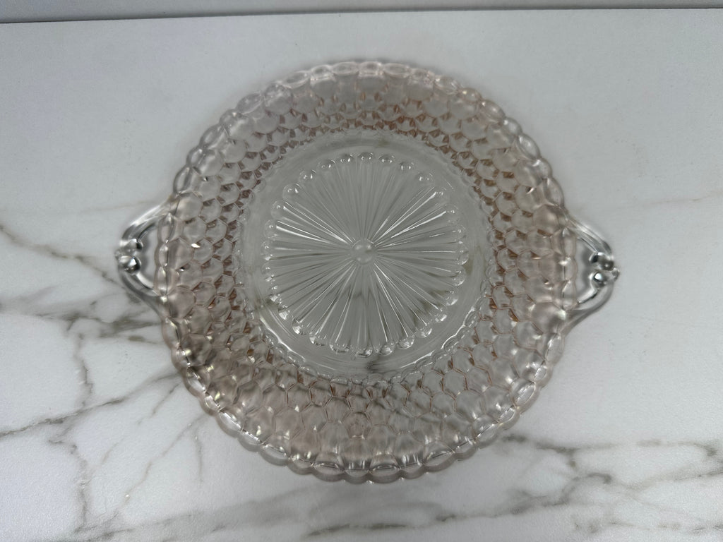 Pink Depression Glass Bowl -  “Honeycomb” Indiana Glass | Circa 1925-1937