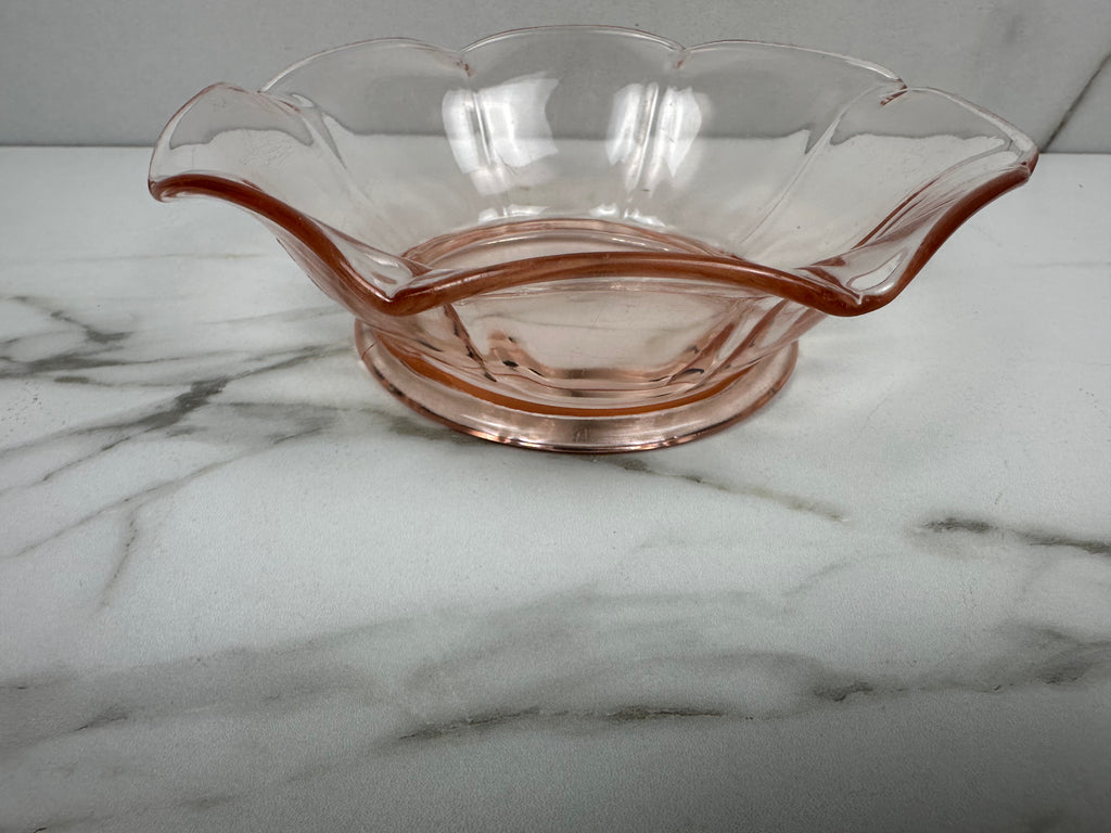 Pink Depression Glass Octagon Bowl -  “Octagon” Heisey | Circa 1925-1937