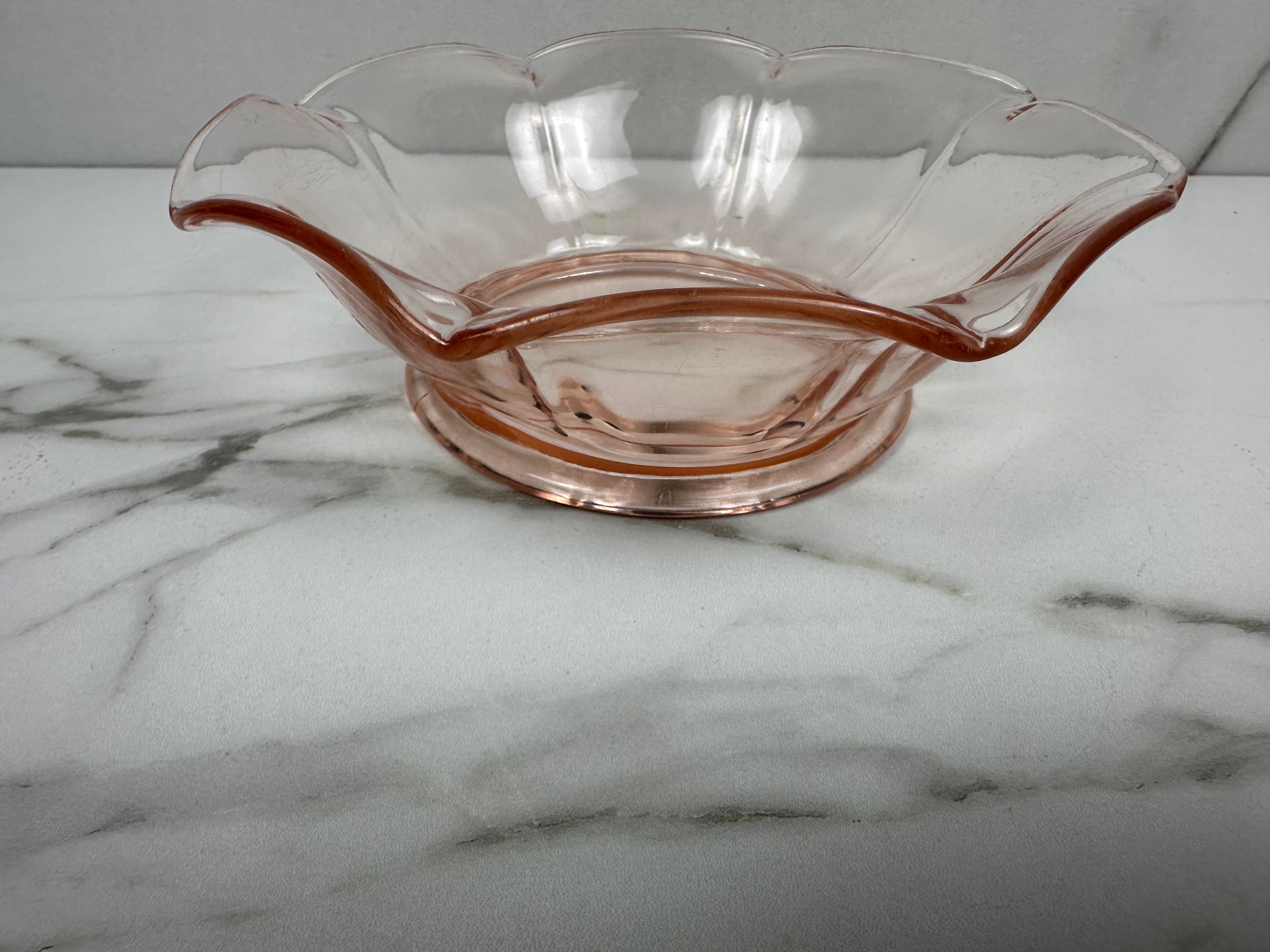 Pink Depression Glass Octagon Bowl -  “Octagon” Heisey | Circa 1925-1937