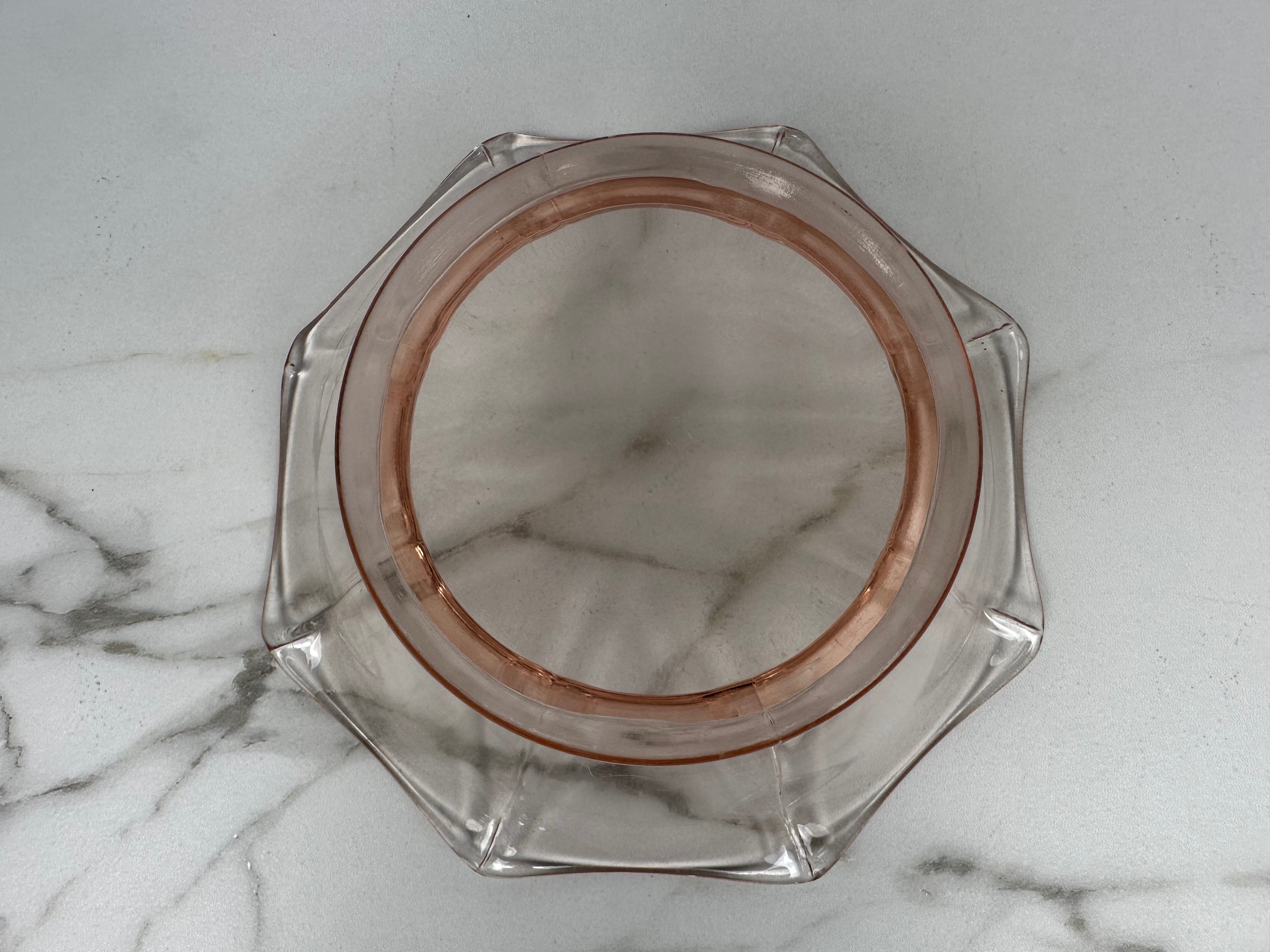 Pink Depression Glass Octagon Bowl -  “Octagon” Heisey | Circa 1925-1937