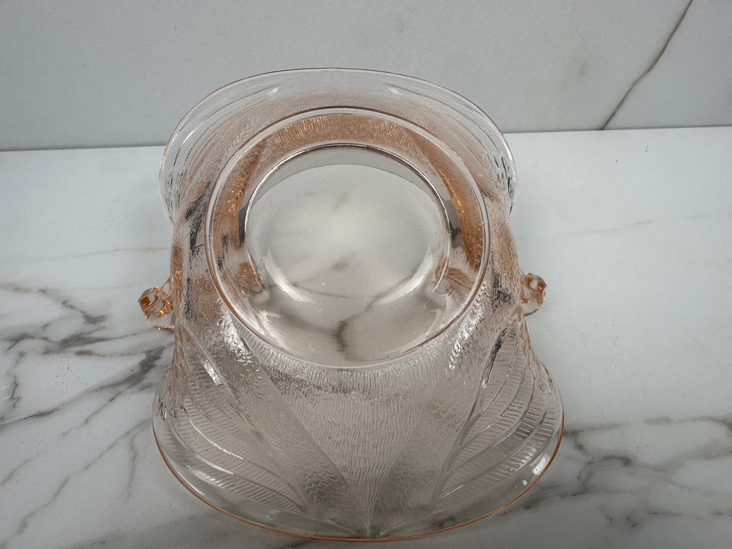 Pink Depression Glass Double Headed Swan Bowl -  Fenton  | Circa 1930’s