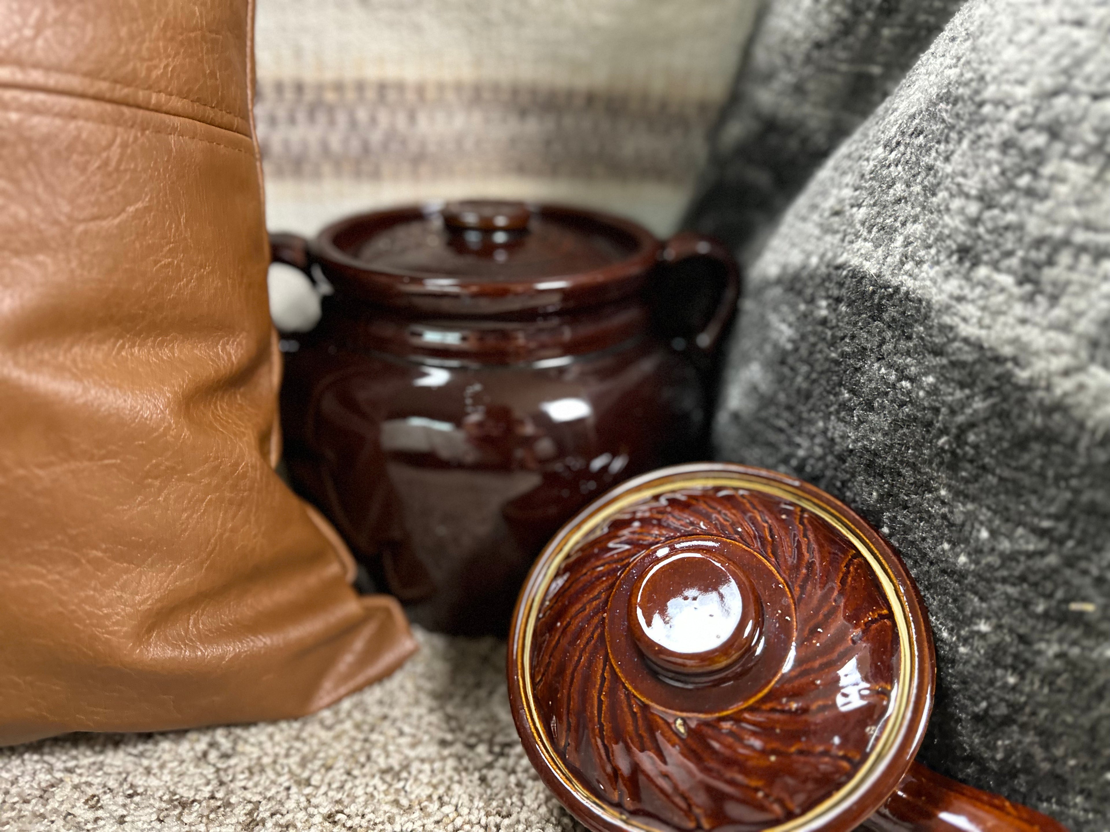 McCoy Brown Bean Stoneware Pot
