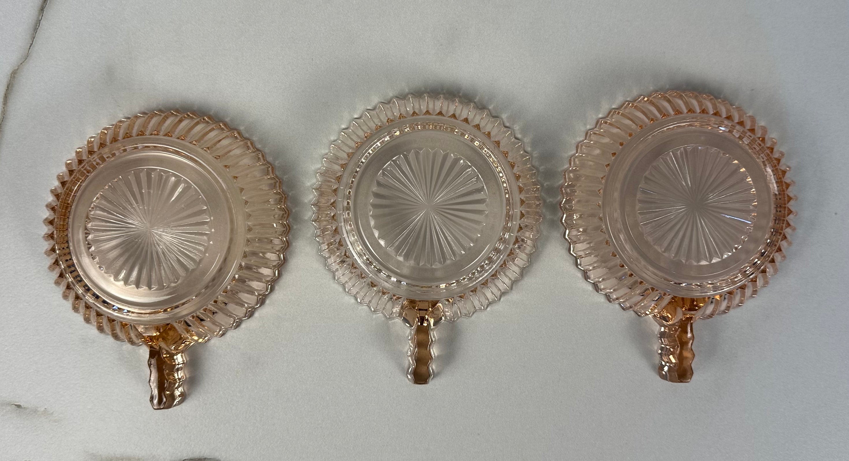 Pink Depression Glass Handled Sherbert Bowl/Cup  -  “Queen Mary - Vertical Rib” Anchor Hocking  | Circa 1936 - 1949