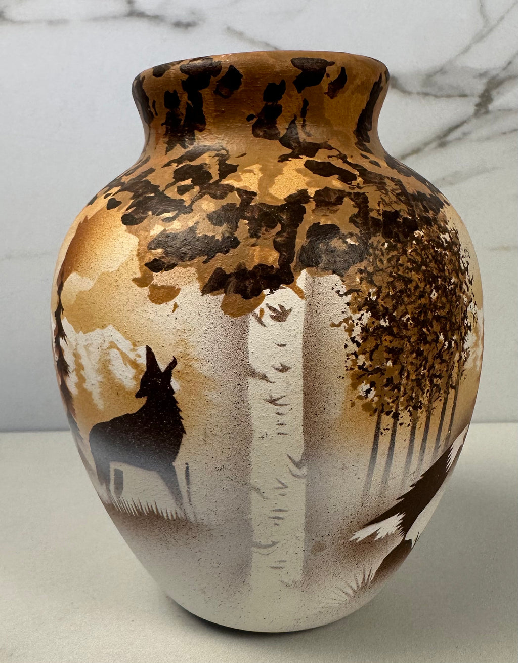 “Calling the Spirits” – Cedar Mesa Signed Pottery Jar by James Benally (Hozoni Pottery)