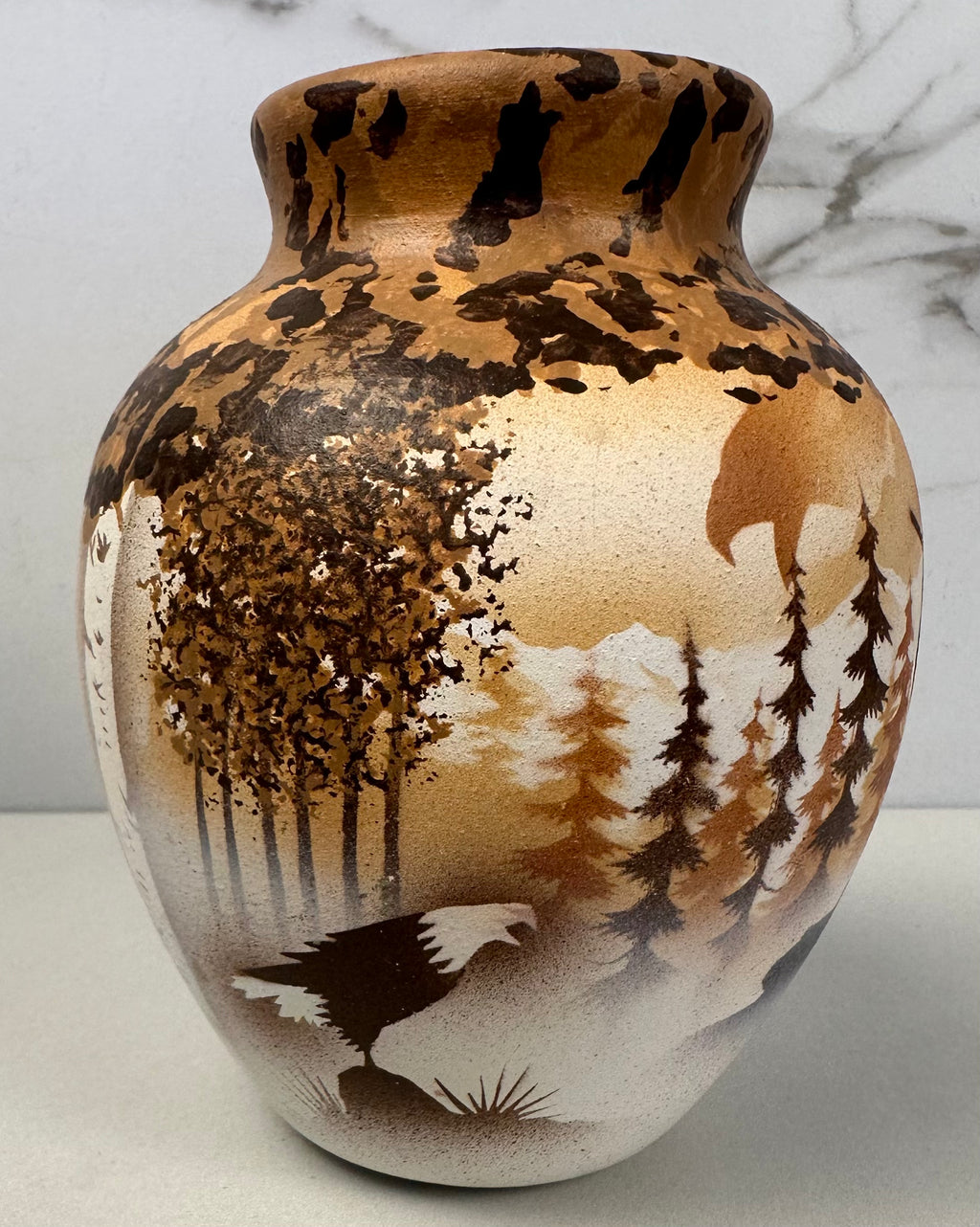 “Calling the Spirits” – Cedar Mesa Signed Pottery Jar by James Benally (Hozoni Pottery)