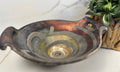 Raku Studio Pottery Bowl Artist Signed -  KE