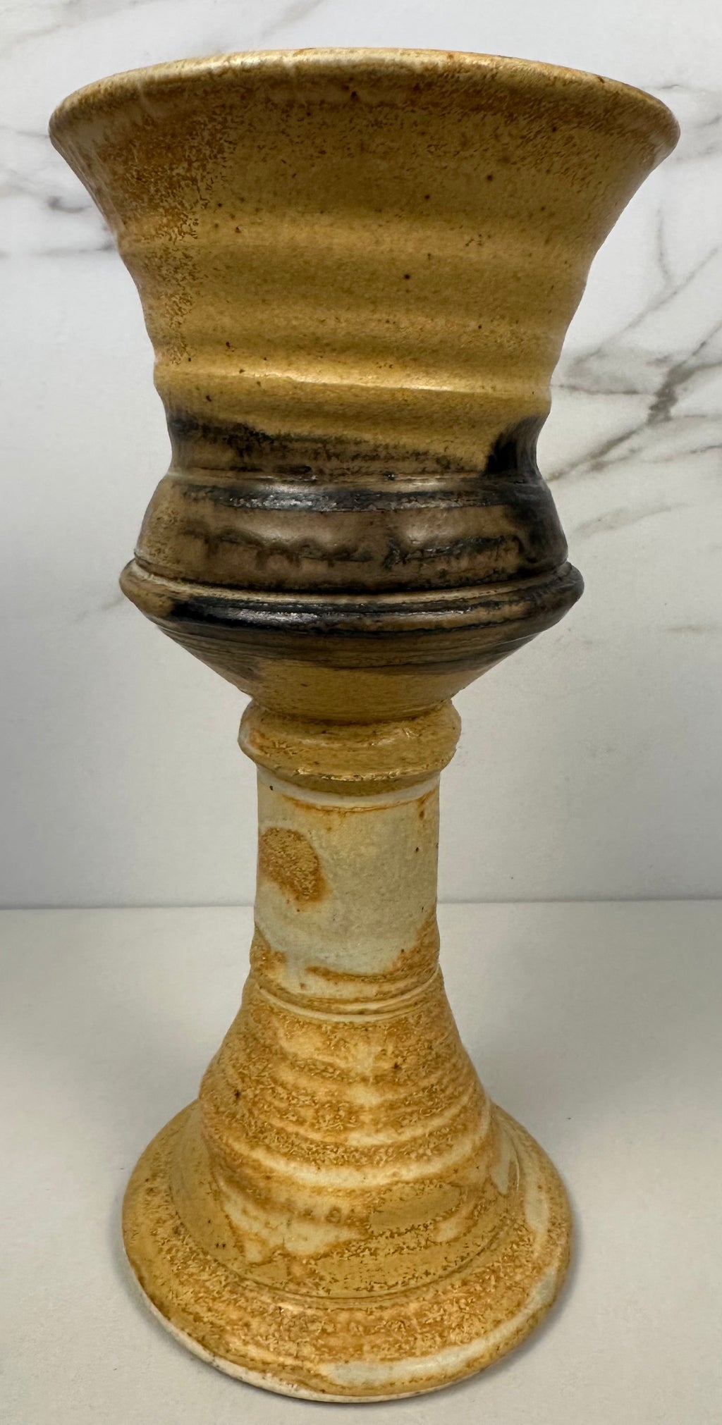 Studio Pottery Wine Goblet / Candle Holder