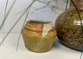 Round Studio Pottery Vase, Brown Tones, Artist Signed - Landace