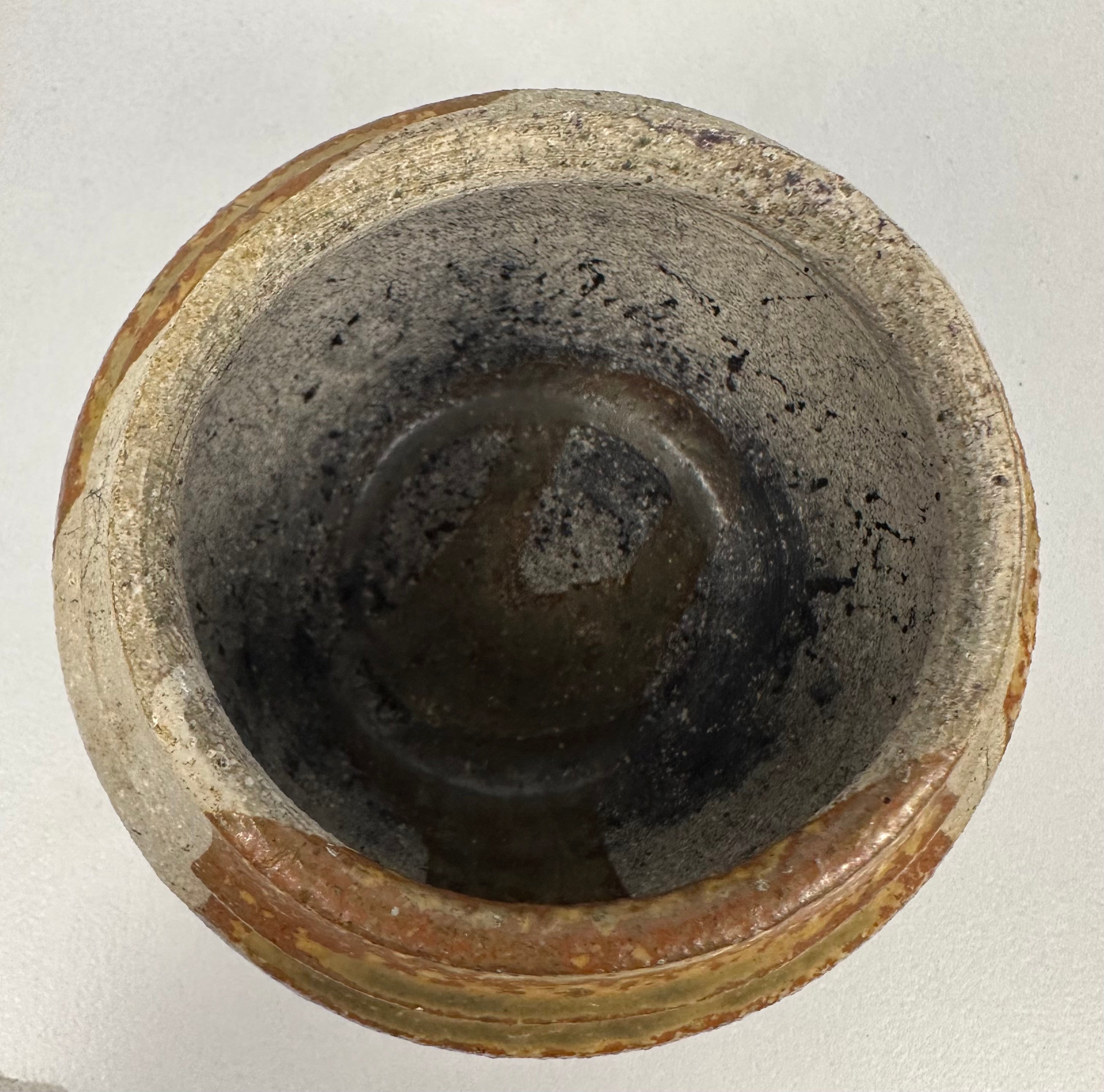 Round Studio Pottery Vase, Brown Tones, Artist Signed - Landace
