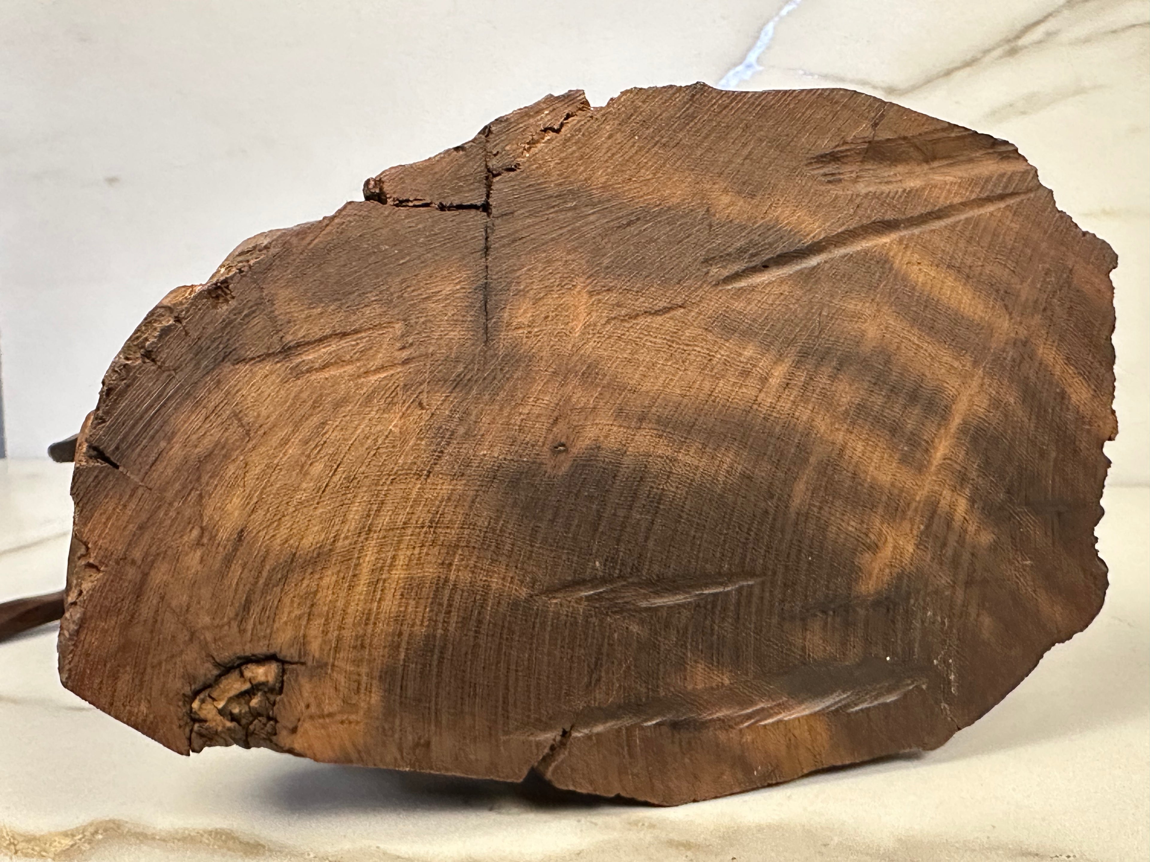 “End of the Trail” Hand-Carved Wood Sculpture