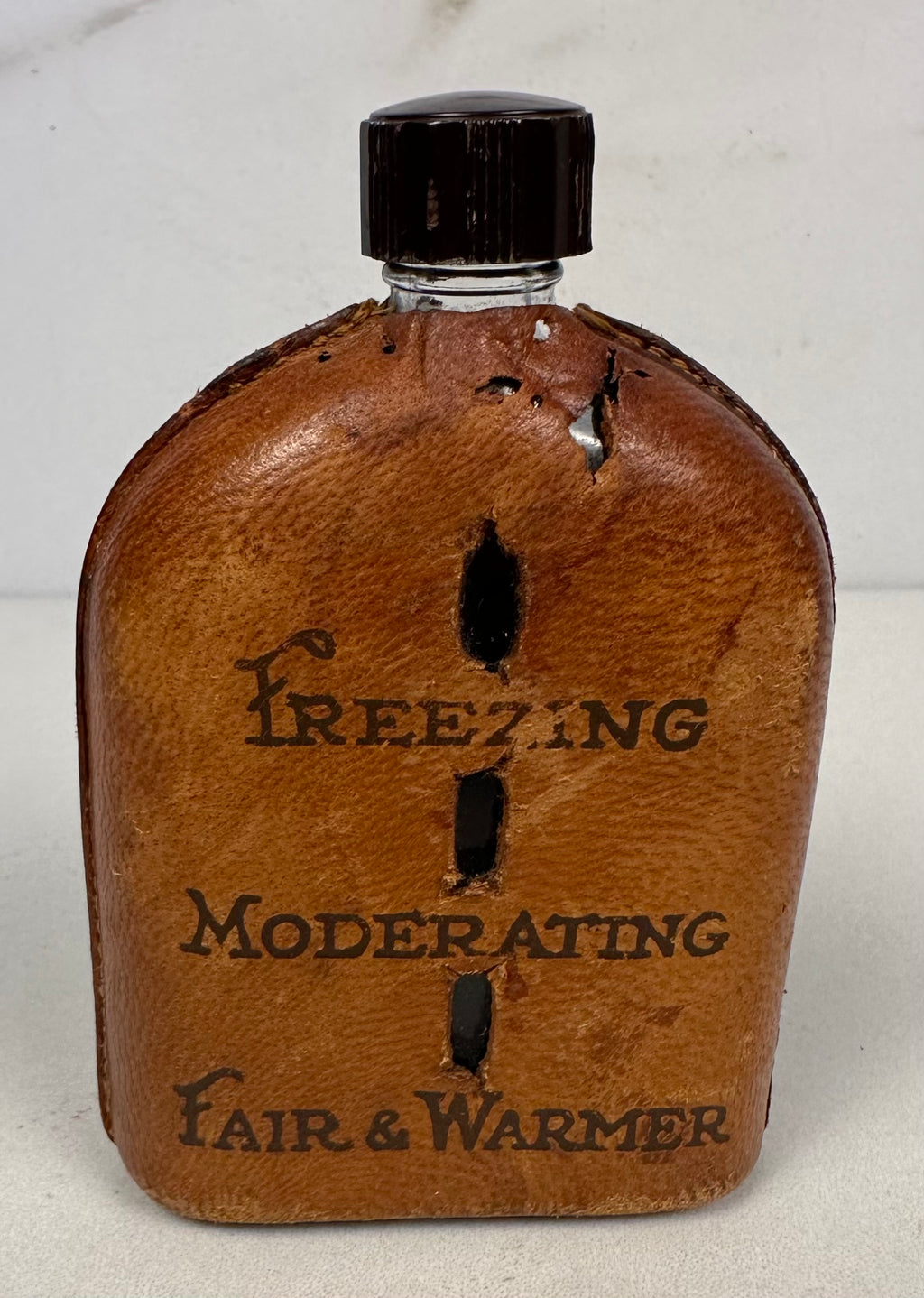 Leather Wrapped Souvenir Flask From Sequoia National Park