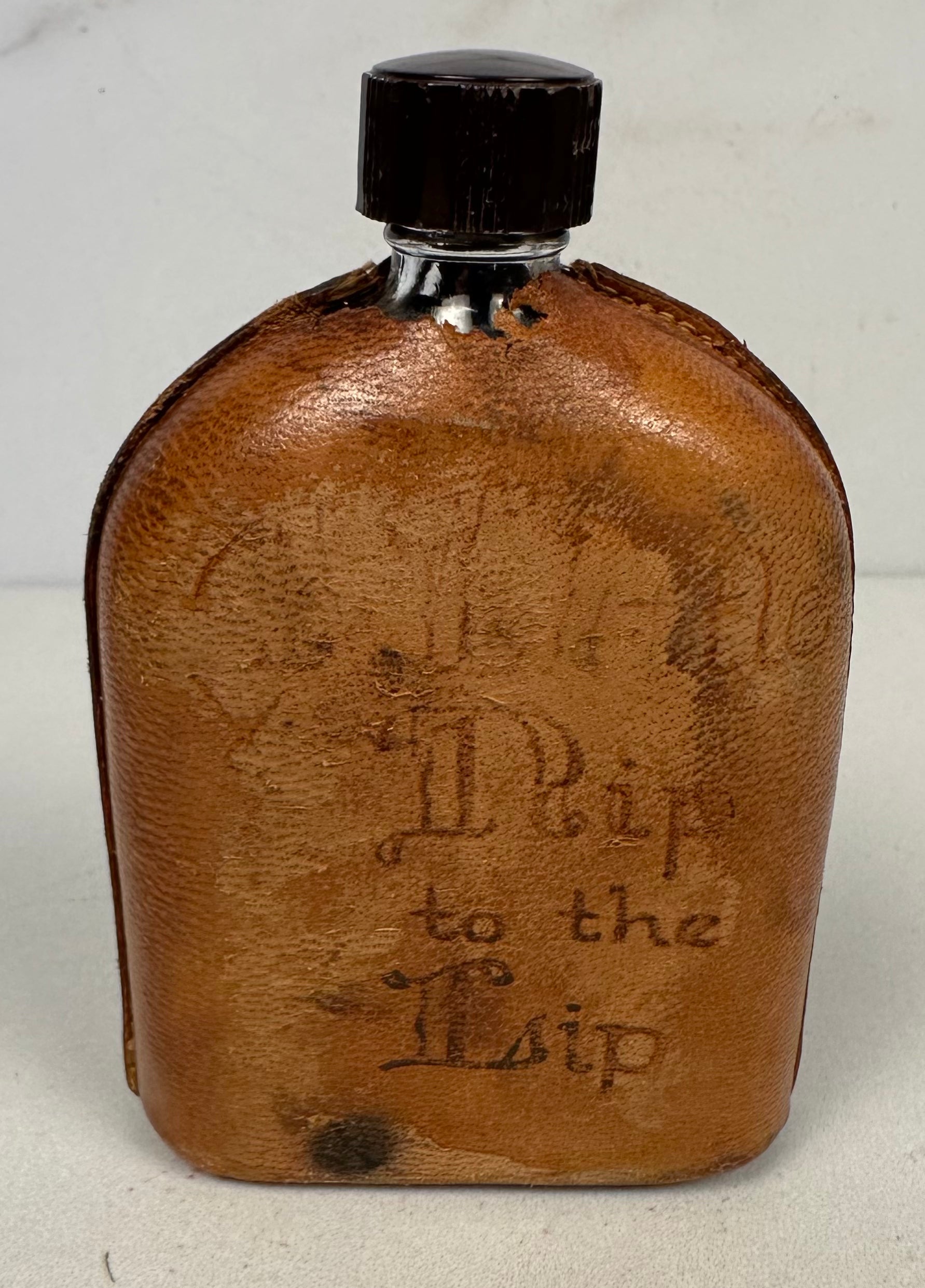 Leather Wrapped Souvenir Flask From Sequoia National Park