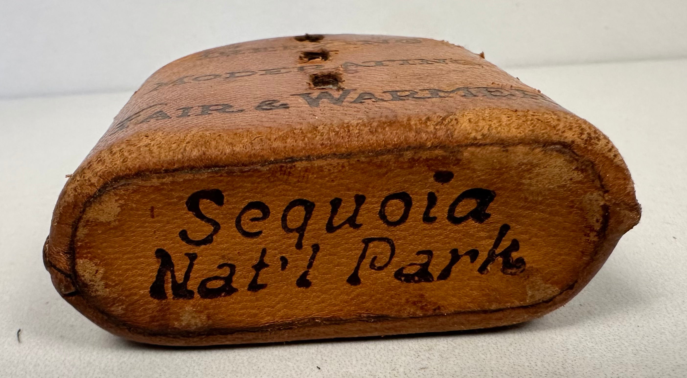 Leather Wrapped Souvenir Flask From Sequoia National Park