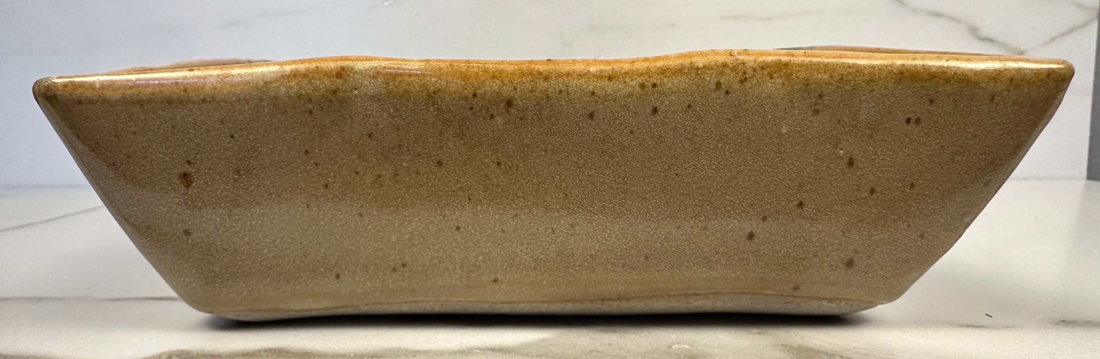 Rectangular  Studio Pottery Bowl – Artist Mark