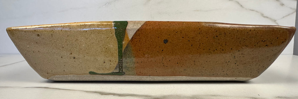 Rectangular  Studio Pottery Bowl – Artist Mark