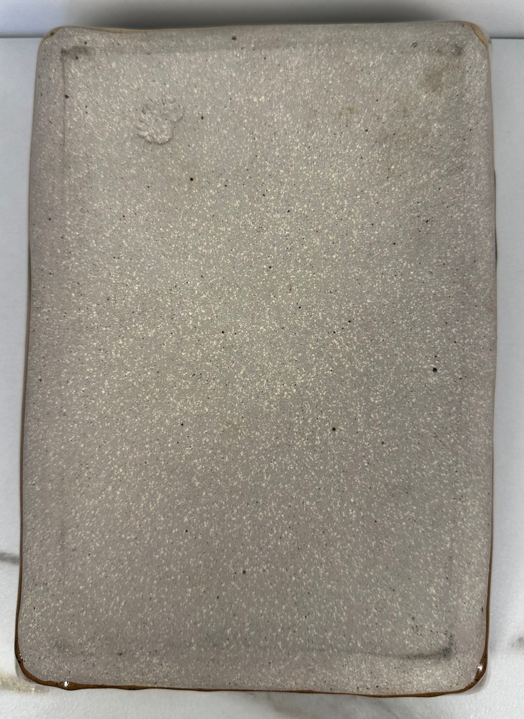 Rectangular  Studio Pottery Bowl – Artist Mark