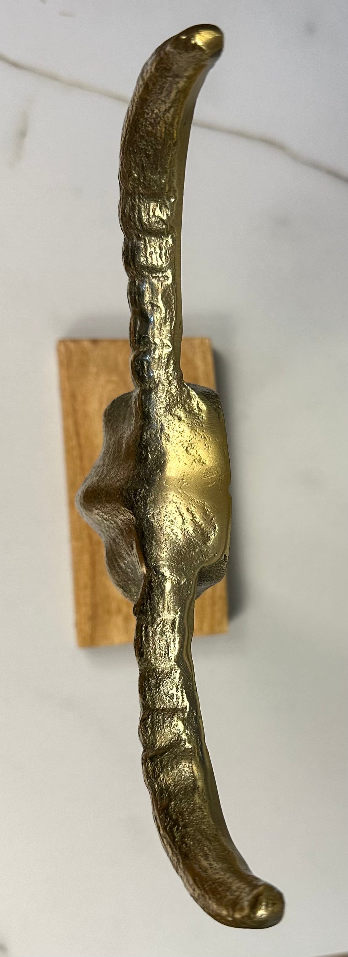 Metal Gold Tone Steer Head Figurine