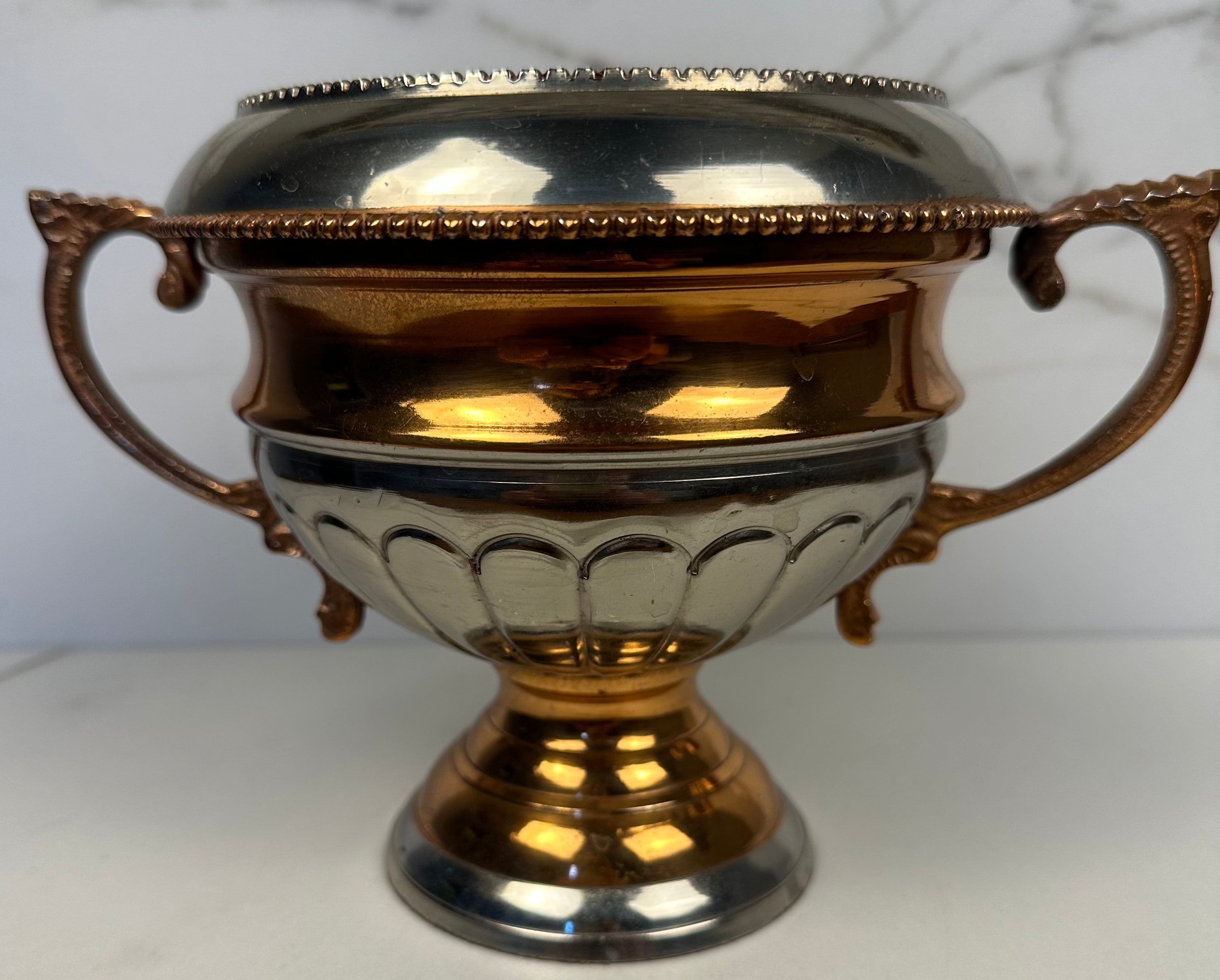 Bronze and Silver Handled Vase